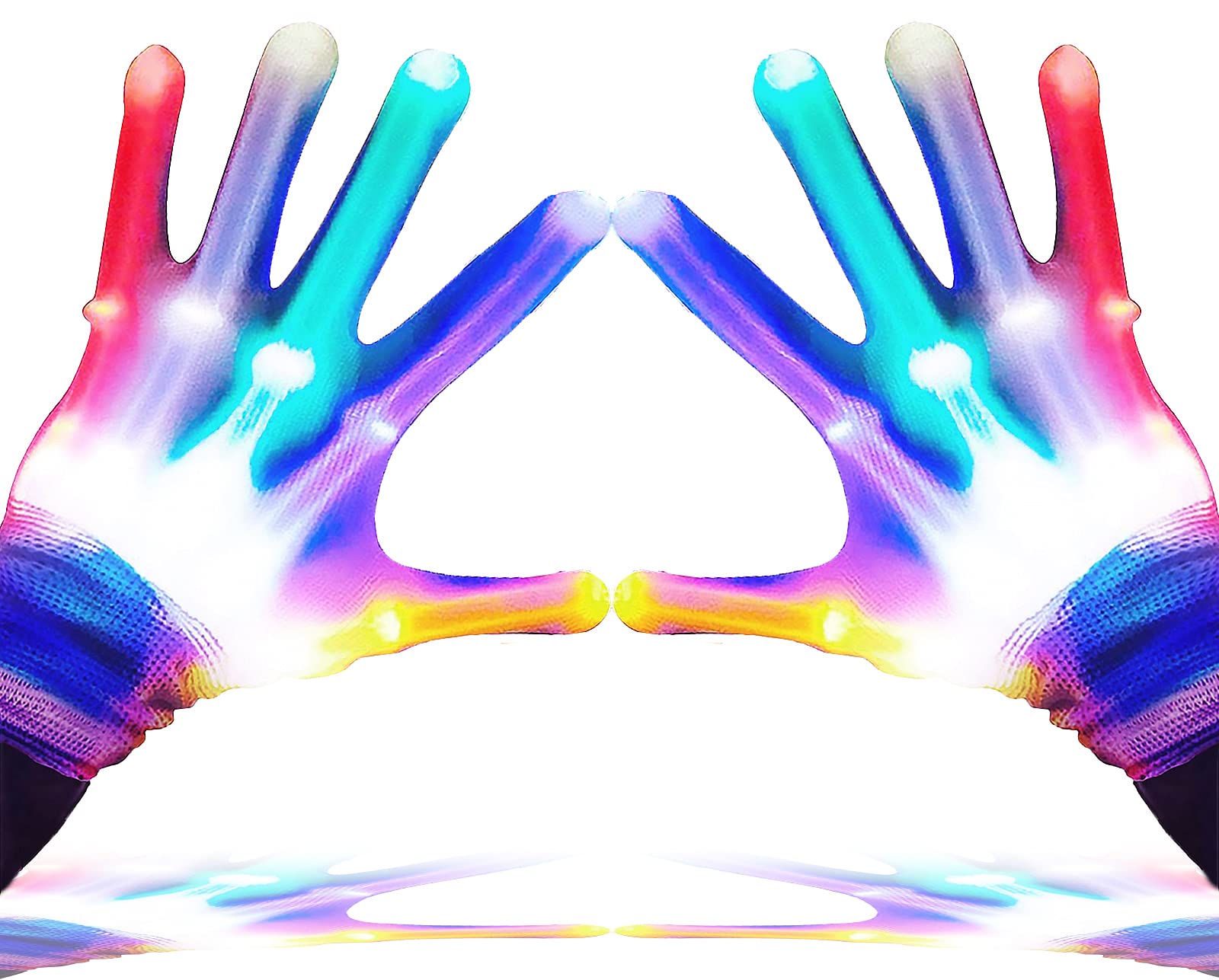 GLEDLOVES LED Gloves,LED Finger Gloves,LED Gloves for Kids,Toys for 3-12 Year Old Boys Girls,Lights Up Gloves 5 Color/6 Mode