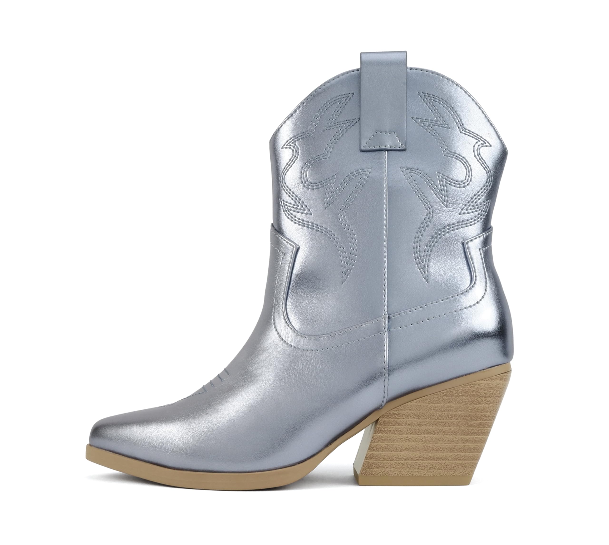 Soda “BLAZING” ~ Women Western Bootie Pointe Toe with Low Heel (Wide Fit Available)