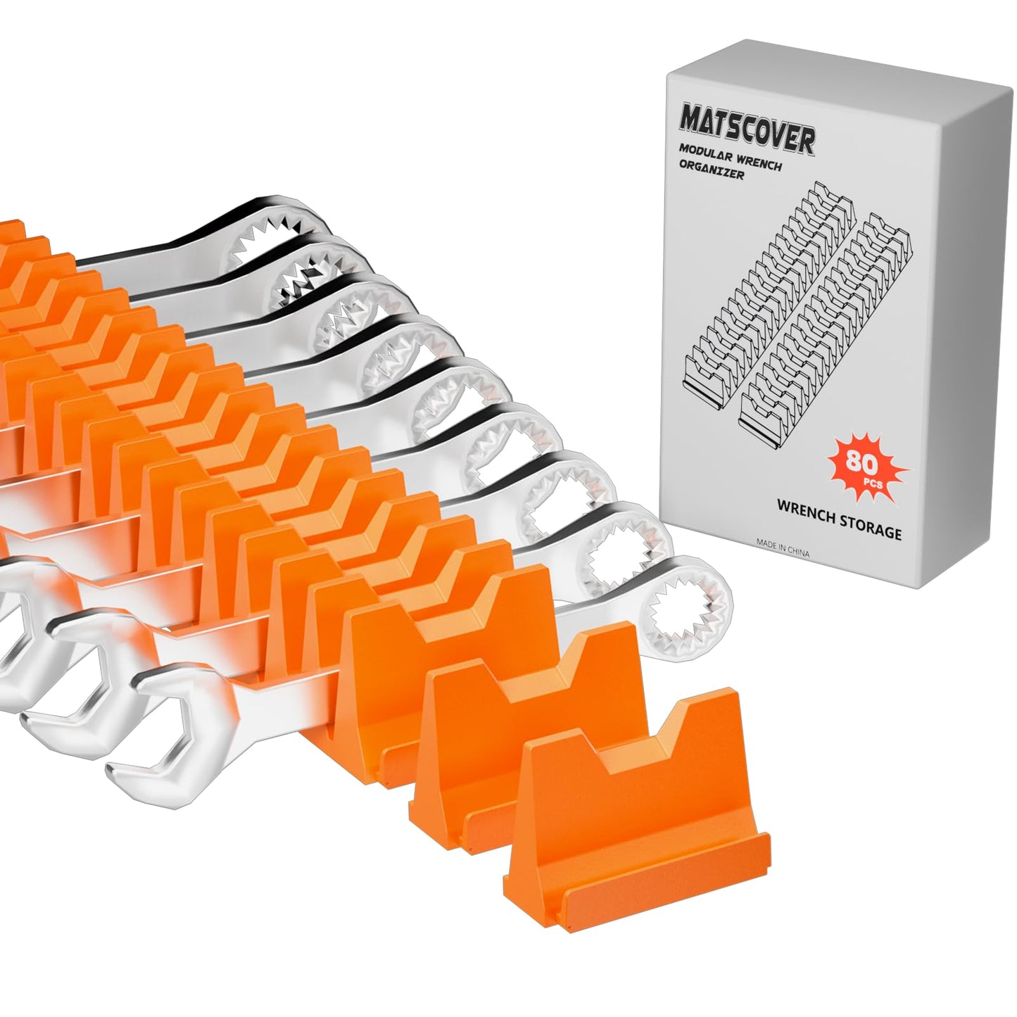 Matscover 40PCS Modular Wrench Organizer