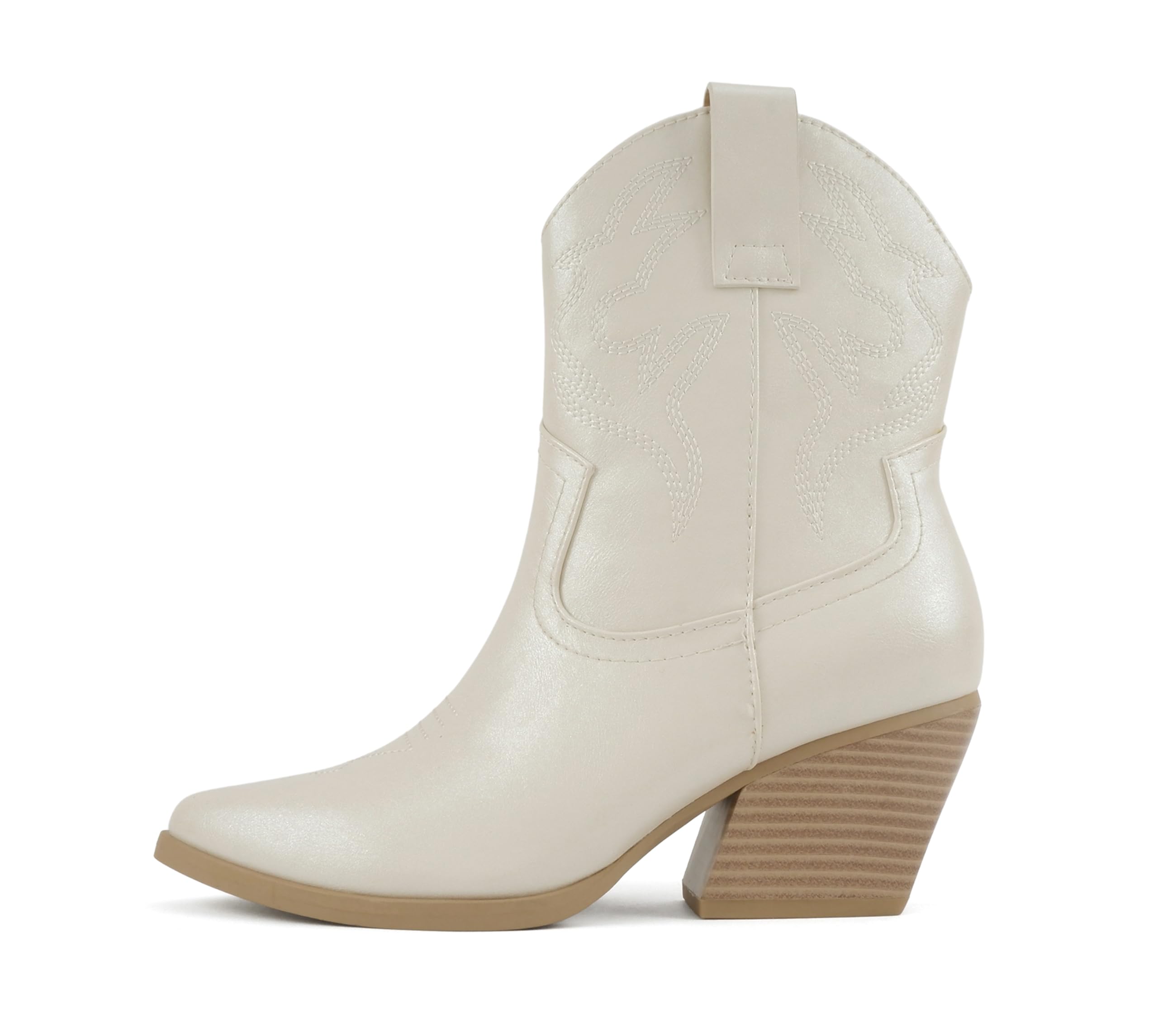 Soda “BLAZING” ~ Women Western Bootie Pointe Toe with Low Heel (Wide Fit Available)