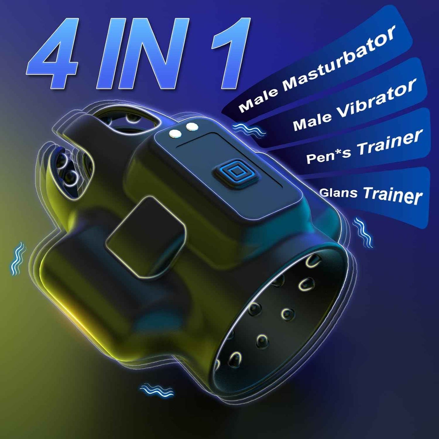 Male Sex Toys for Men - Male Masturbator Penis Vibrator Glans Stroker with 10 Vibrating & 3 Motors, Pocket Pussy Adult Toy with Massage Oils for Prolong Endurance Large Size