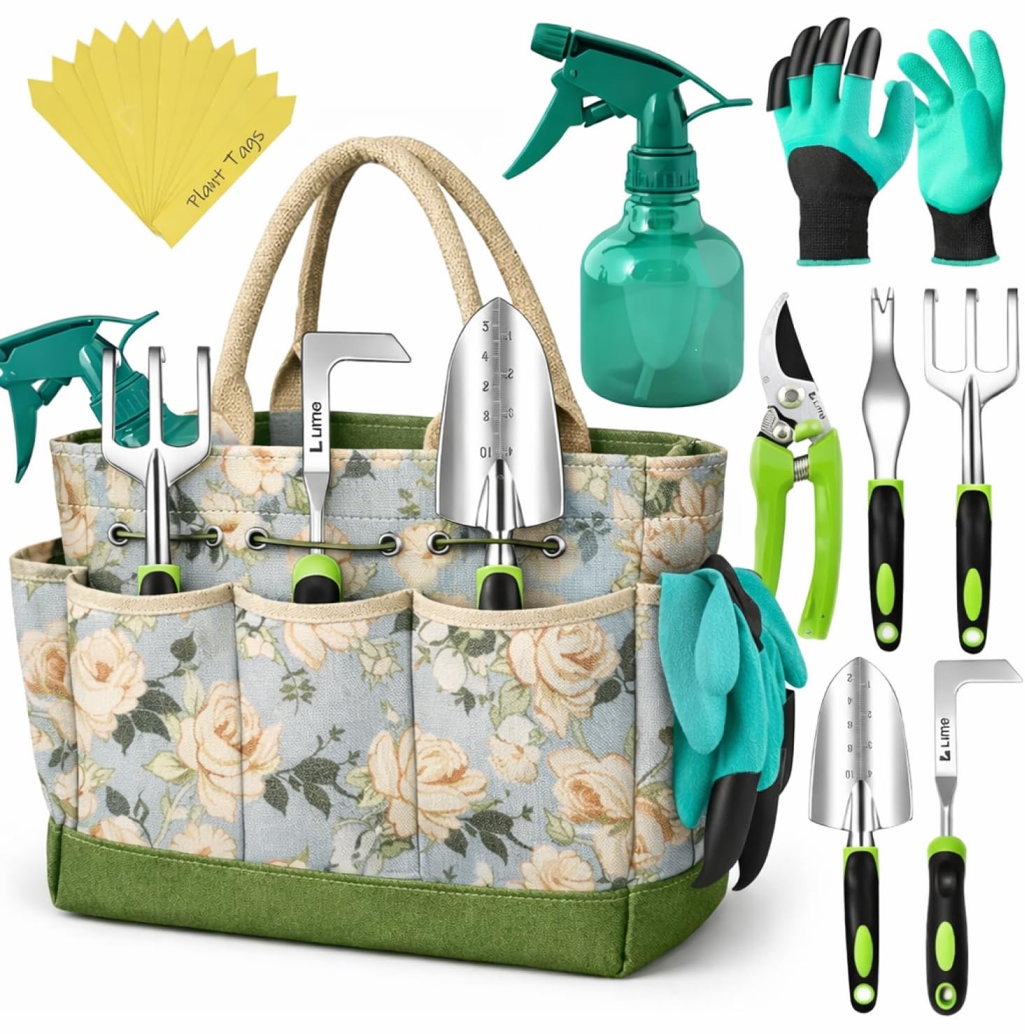 Heavy Duty Gardening Tools - Gardening Gifts for Women, Men, Mom, Dad - Durable, Ergonomic Garden Tools Set