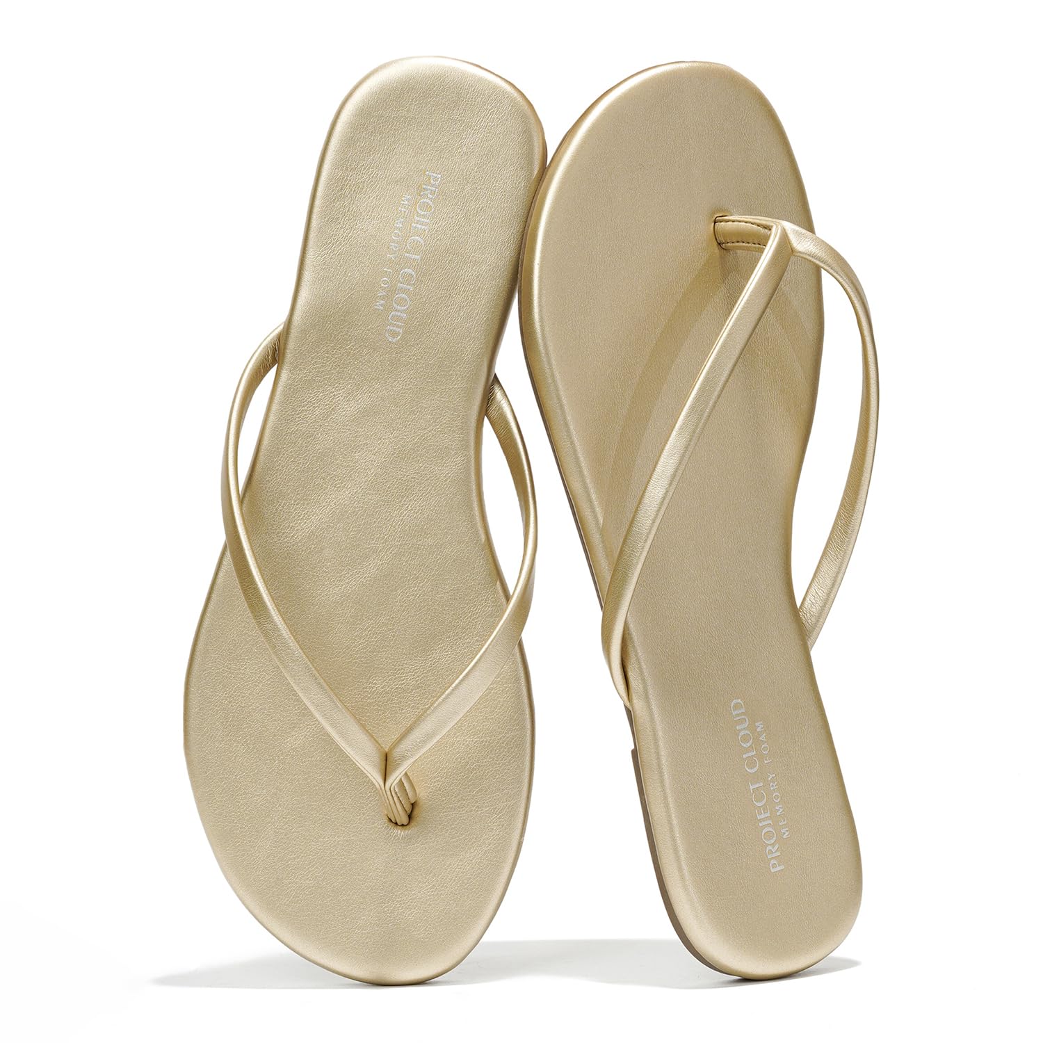 Project Cloud Flip Flops for Women Footwear- Lightweight and Memory Foam Insole Sandals for Women 2026 - Durable Non-Slip Beach Essentials Flats for Women Sandals (Foundations)