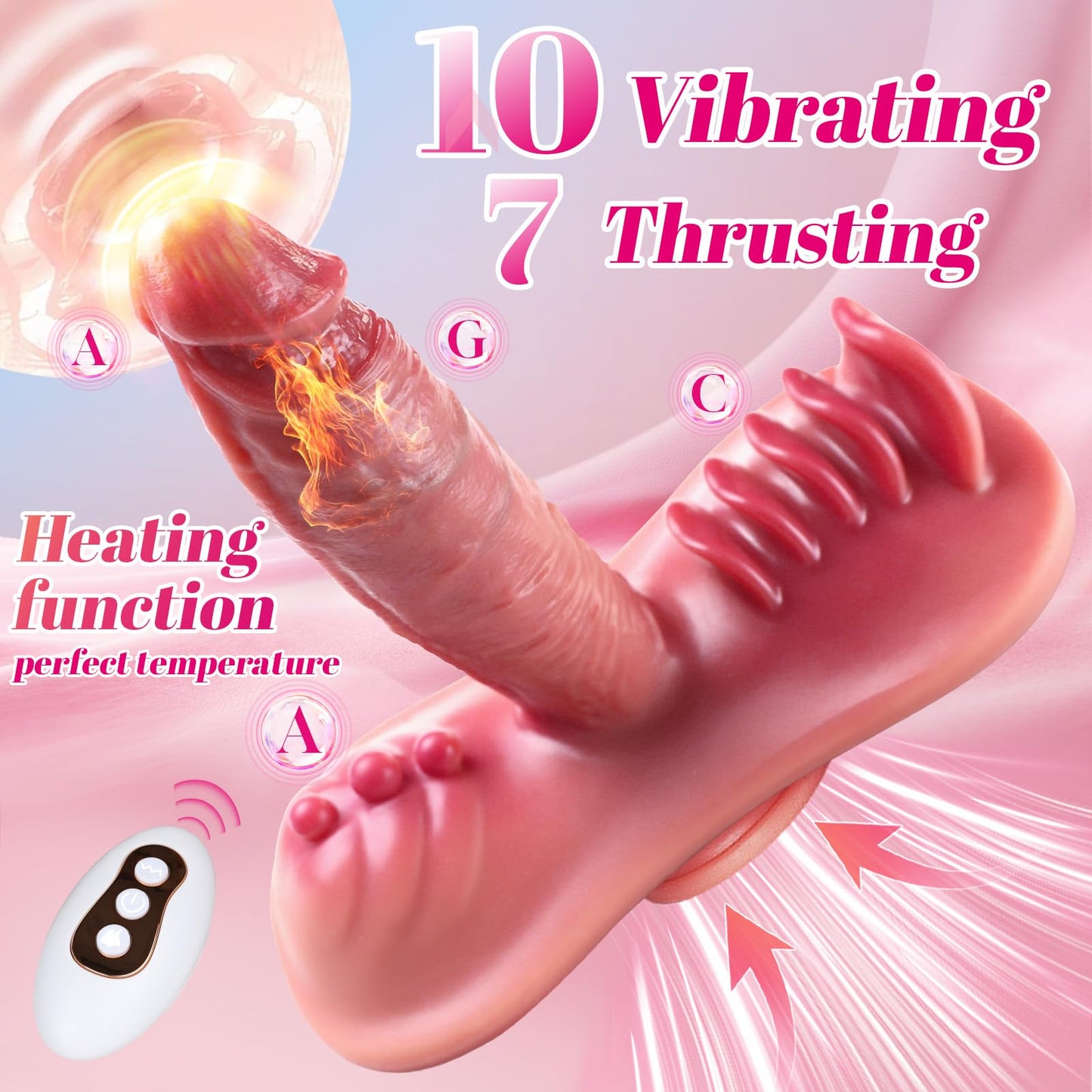 Riding Grinding Thrusting Dildo Vibrator - Remote Control Sex Grinders, REYHKINO Strap On Dildos Women Female Sex Toy Adult Toys & Games Sex Machine Dildos Nipple Toys Sit and Ride Vibrator