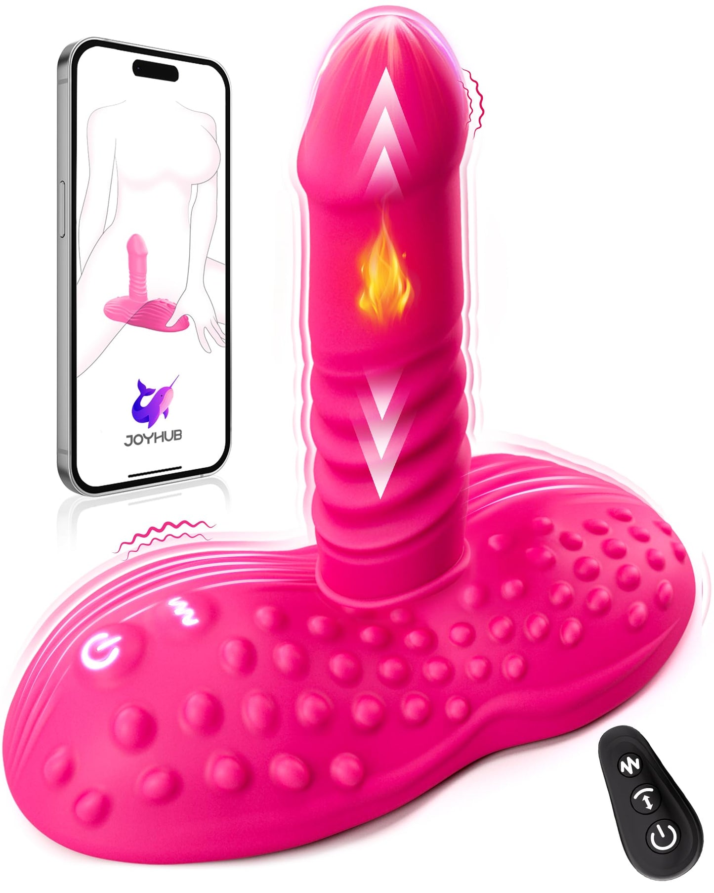 Prostate Massager Anal Dildo Anal Toys, BEISAR Grinder Butt Plug Male Sex Toys for Men Women Sex Toy Adult Toys 9 Vibrating 3 Thrust, Anal Plug G Spot Ride Strapless Strap-On Dildo New
