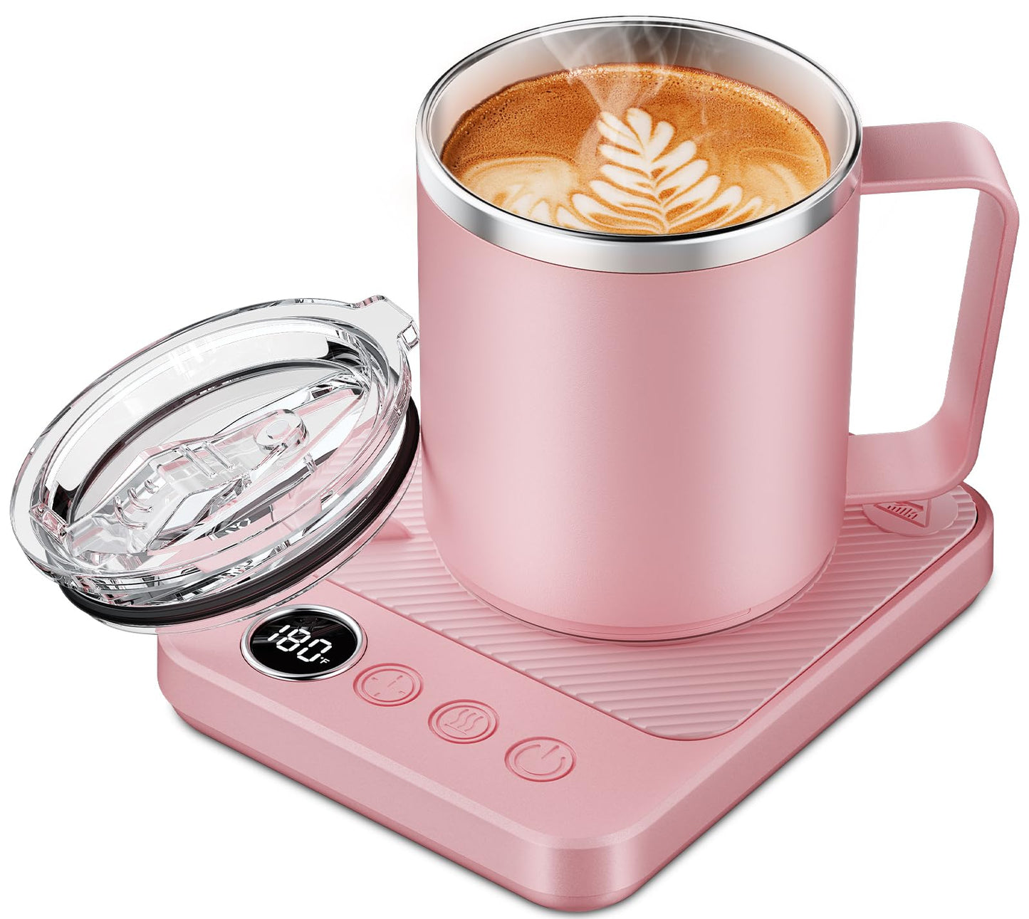 Felibeaco Coffee Mug Warmer & Mug Set for Desk, Smart Coffee Cup Warmer with 16oz Heated Mug, Coffee Heater with Auto Shut Off for Office/Home, Coffee Gifts for Men & Women, for mom