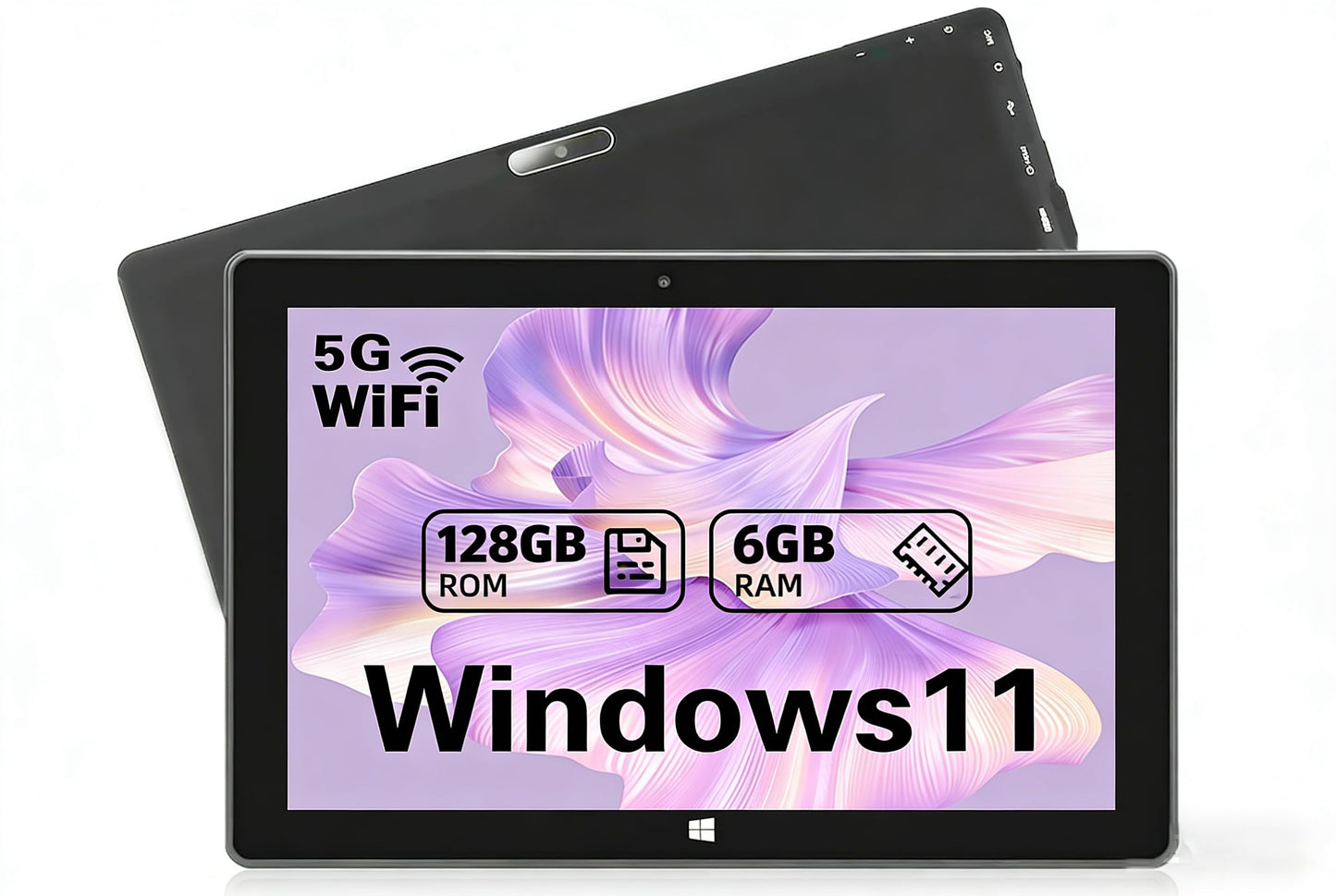 SZTPSLS 10 Inch Windows 11 Tablet, 6GB RAM 128GB ROM, 1280x800 IPS Screen, Dual Band 5G WiFi, Bluetooth, 5MP+2MP Camera, 6000mAh Ultra Slim Portable Tablet