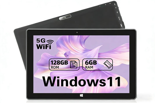 SZTPSLS 10 Inch Windows 11 Tablet, 6GB RAM 128GB ROM, 1280x800 IPS Screen, Dual Band 5G WiFi, Bluetooth, 5MP+2MP Camera, 6000mAh Ultra Slim Portable Tablet