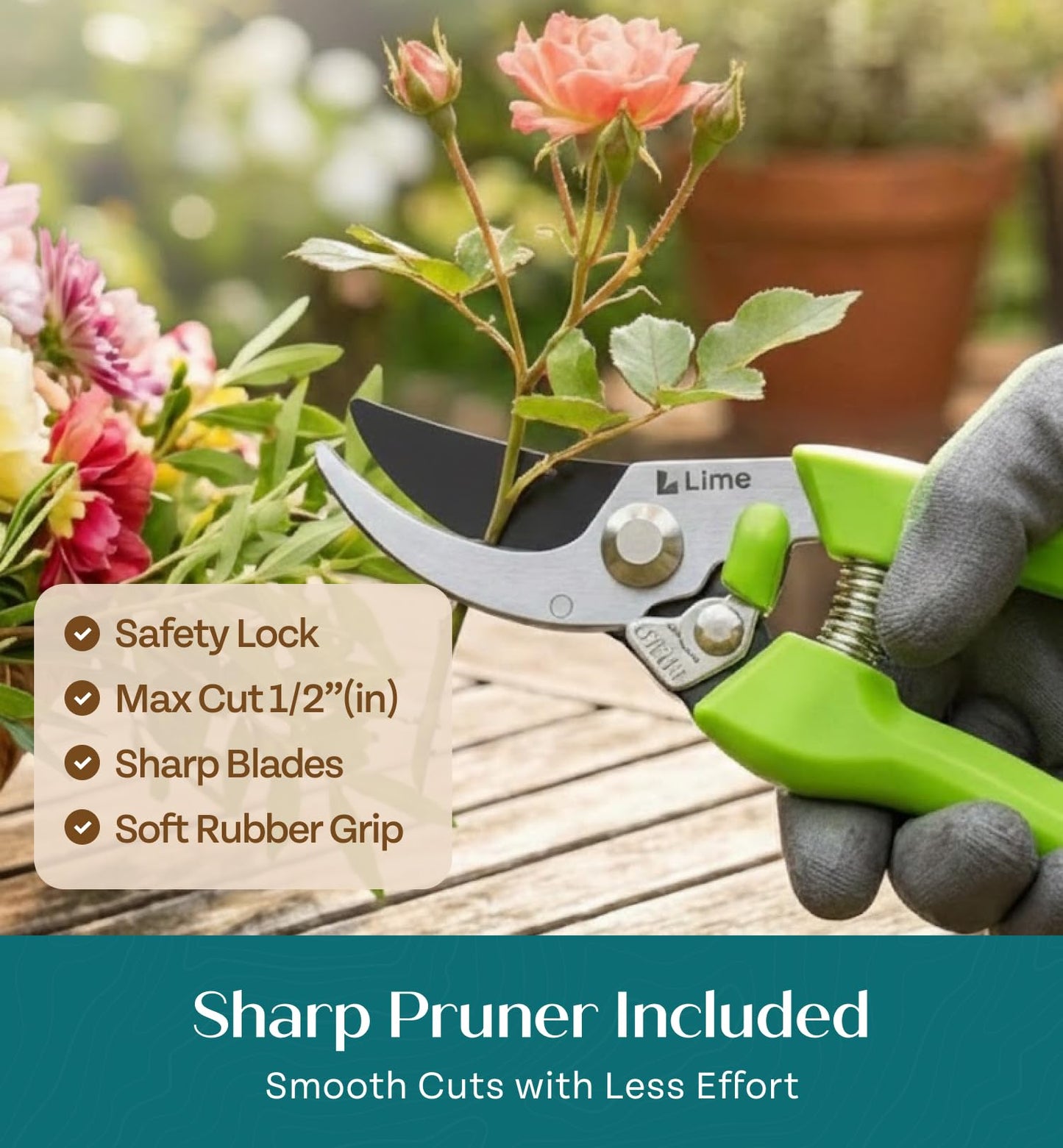 Heavy Duty Gardening Tools - Gardening Gifts for Women, Men, Mom, Dad - Durable, Ergonomic Garden Tools Set