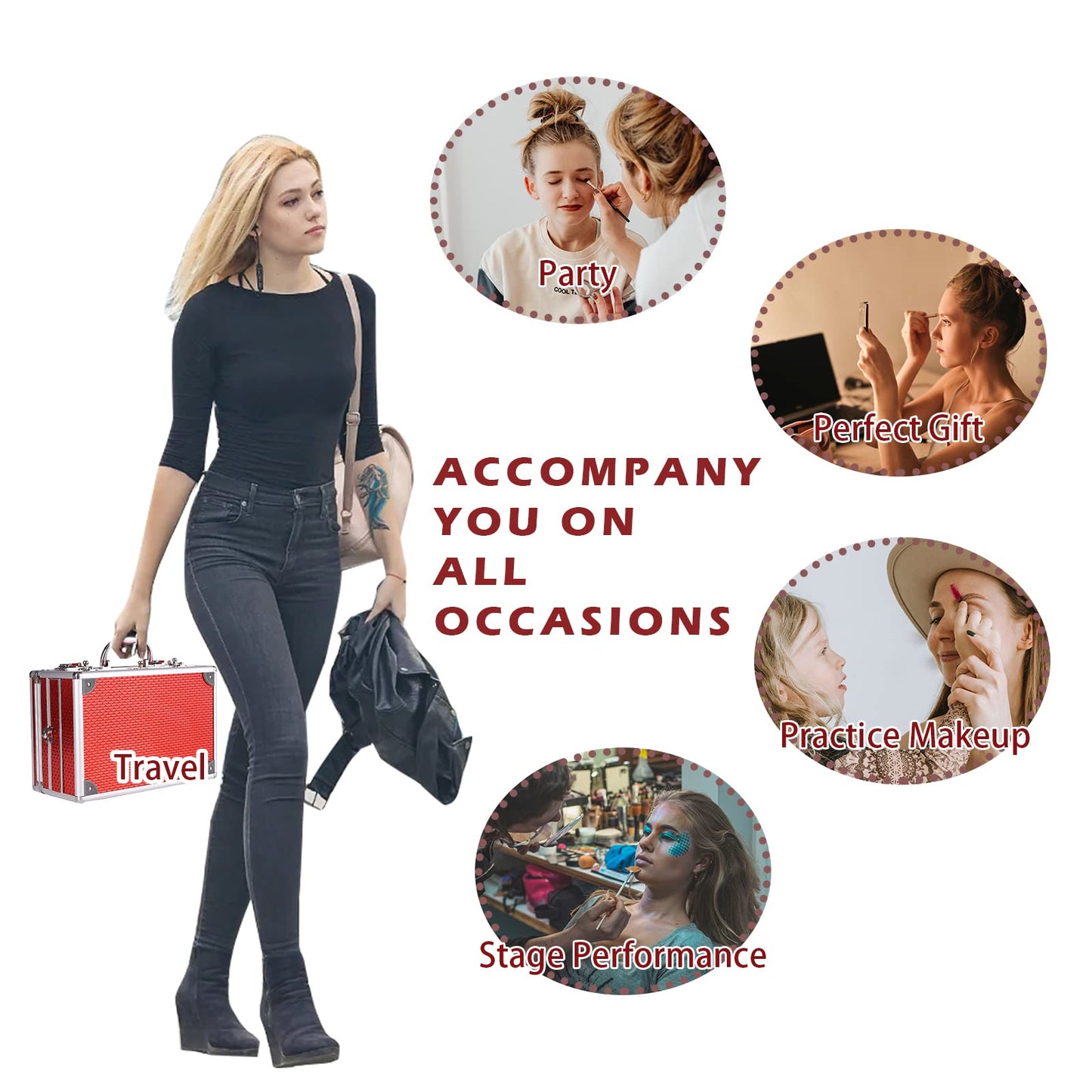Hegafoo All in One Makeup Set for Teens & Women - Full Kit with Eyeshadow Palette, Lipstick Set, Concealer, Foundation, Lipgloss & Makeup Brushes