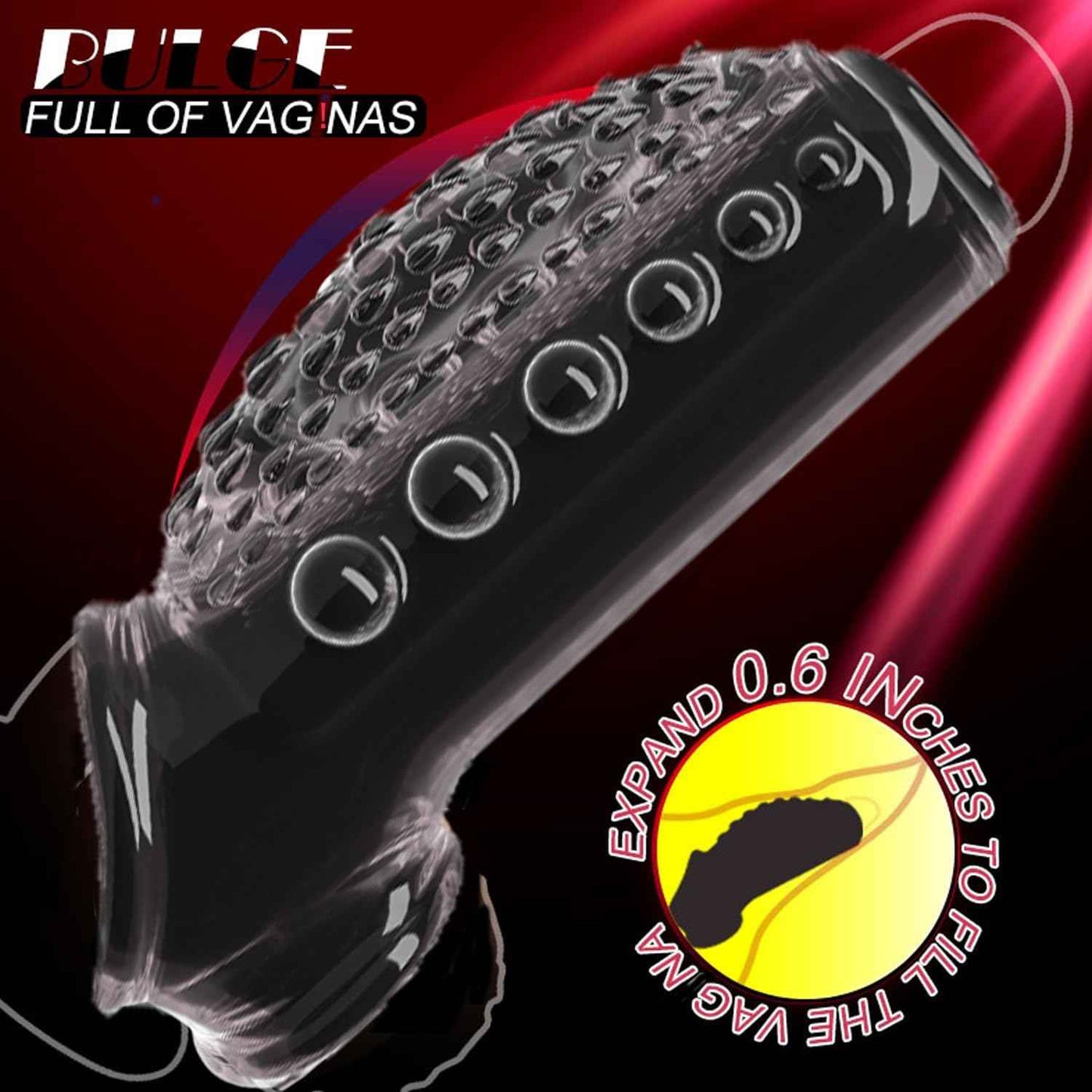 Penis Sleeve Penis Pump Mens Sex Toys, Cockring Sleeve Penis Ring Extender for Male Sex Toys with Ball Stretcher, Fantasy Monster Wolf Dildo Sleeve Penis Exlarger Extension Adult Sex Toys for Couples