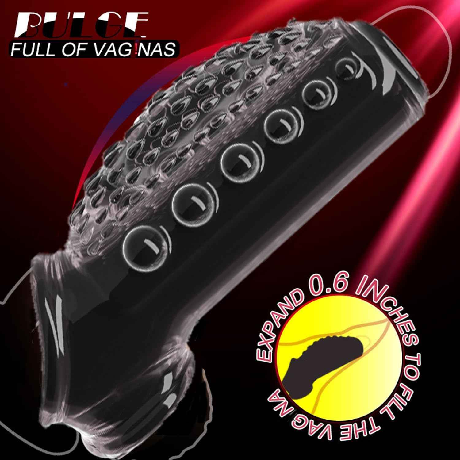 Penis Sleeve Penis Pump Mens Sex Toys, Cockring Sleeve Penis Ring Extender for Male Sex Toys with Ball Stretcher, Fantasy Monster Wolf Dildo Sleeve Penis Exlarger Extension Adult Sex Toys for Couples