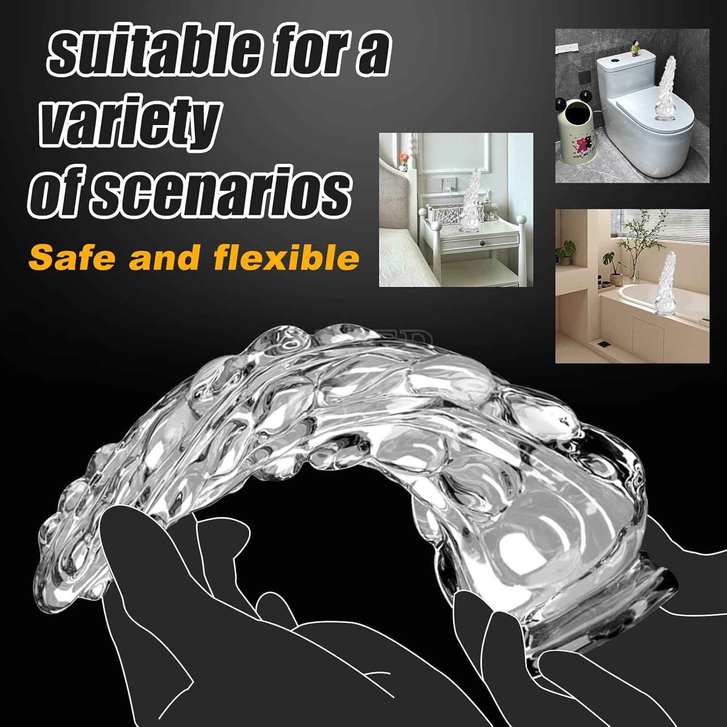 DISREQUIL Octopus Fantasy Dildo 9.06in Suction Cup Clear