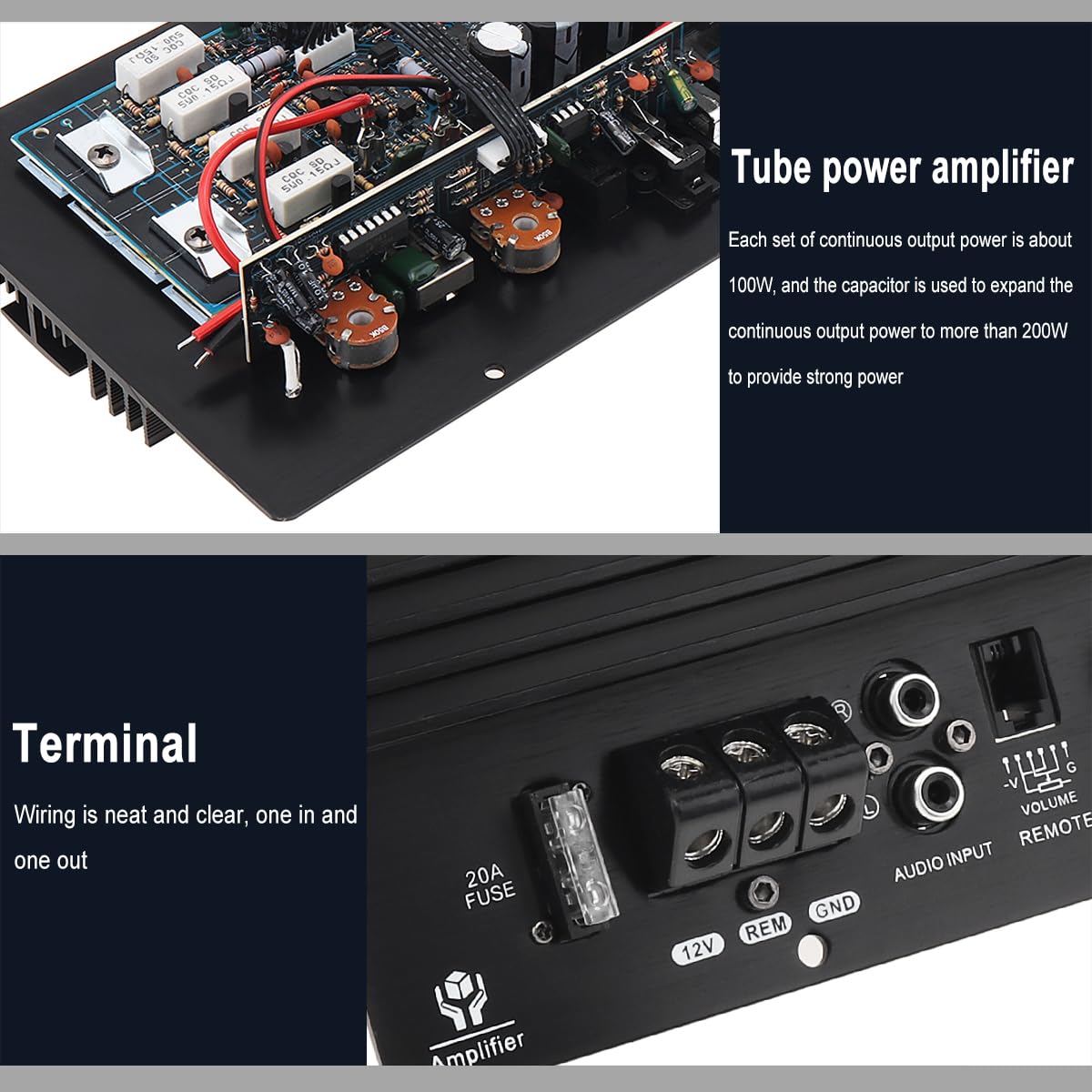 DriSentri Car Amp Board, Car Audio Amplifier Board, 1000W High Power Amplifier Amp Board Powerful Bass Sub woofer Board 12V