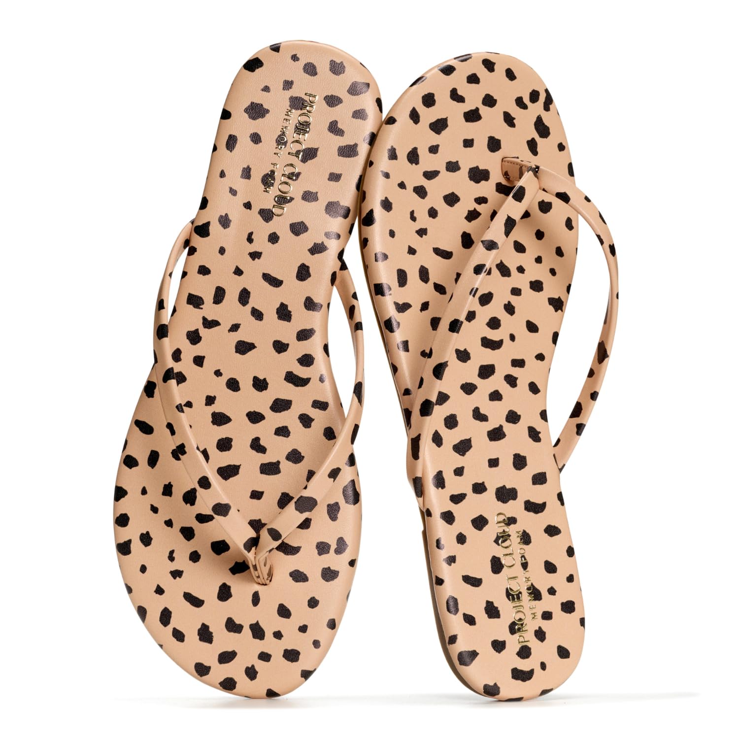 Project Cloud Flip Flops for Women Footwear- Lightweight and Memory Foam Insole Sandals for Women 2026 - Durable Non-Slip Beach Essentials Flats for Women Sandals (Foundations)