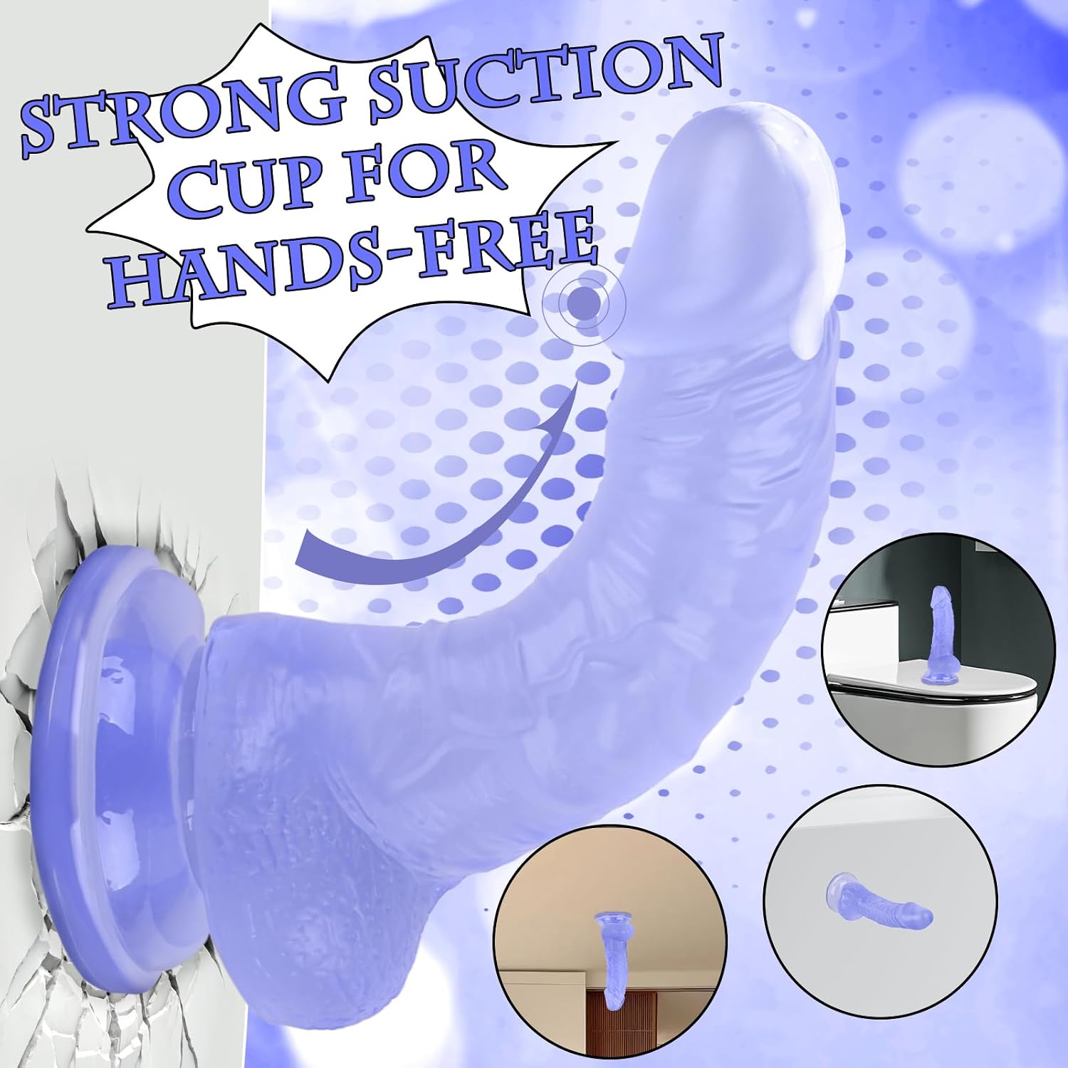 LYLUGHT 7 Inch Realistic Dildo Soft TPE Suction Cup