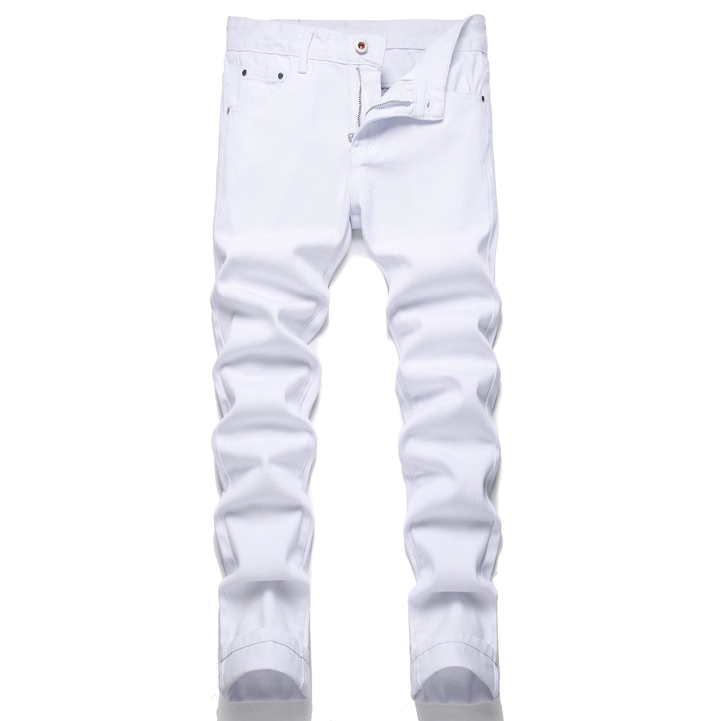 AITITIA Men's Ripped Regular Fit Jeans
