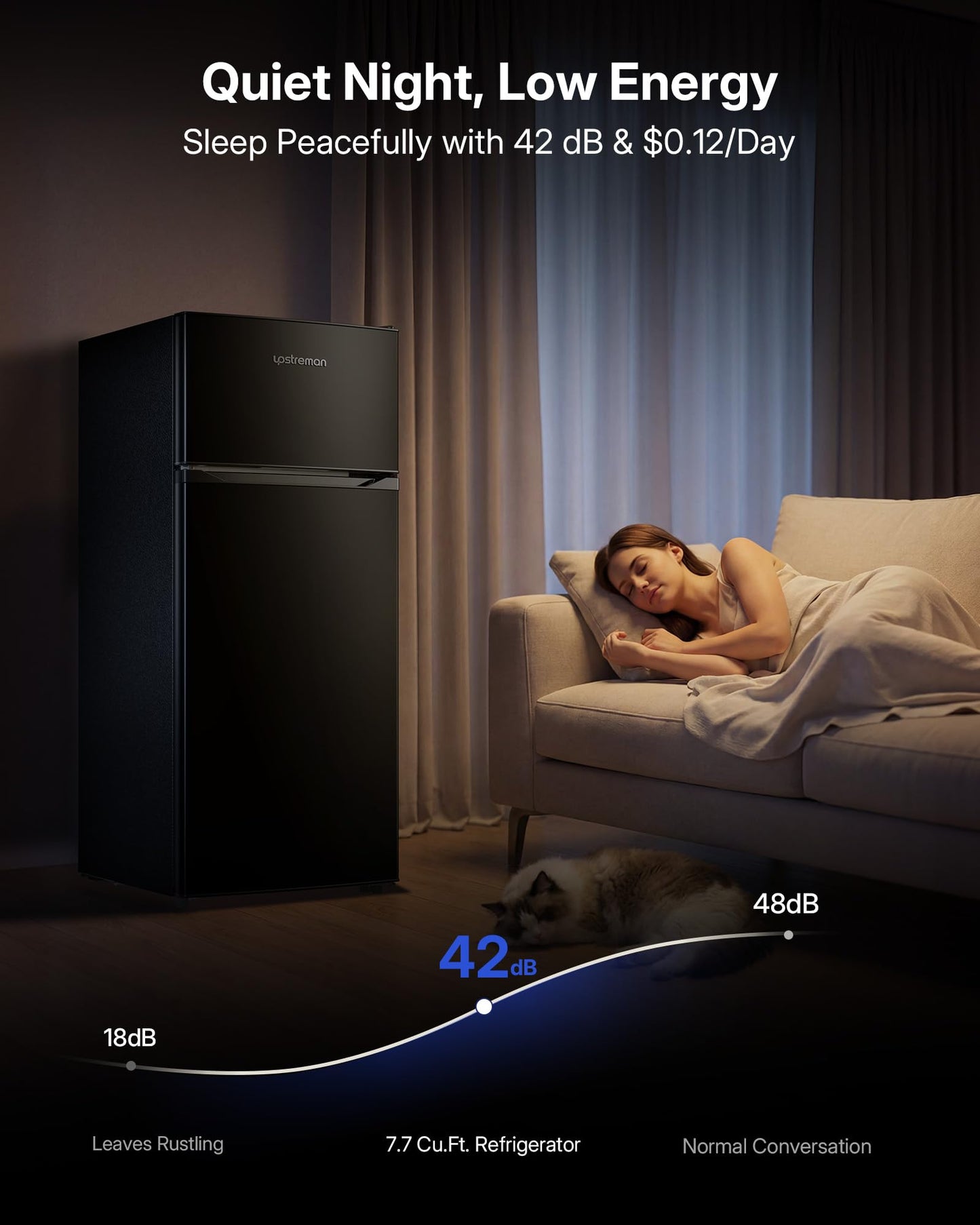 Upstreman 7.7 Cu.Ft. Refrigerator