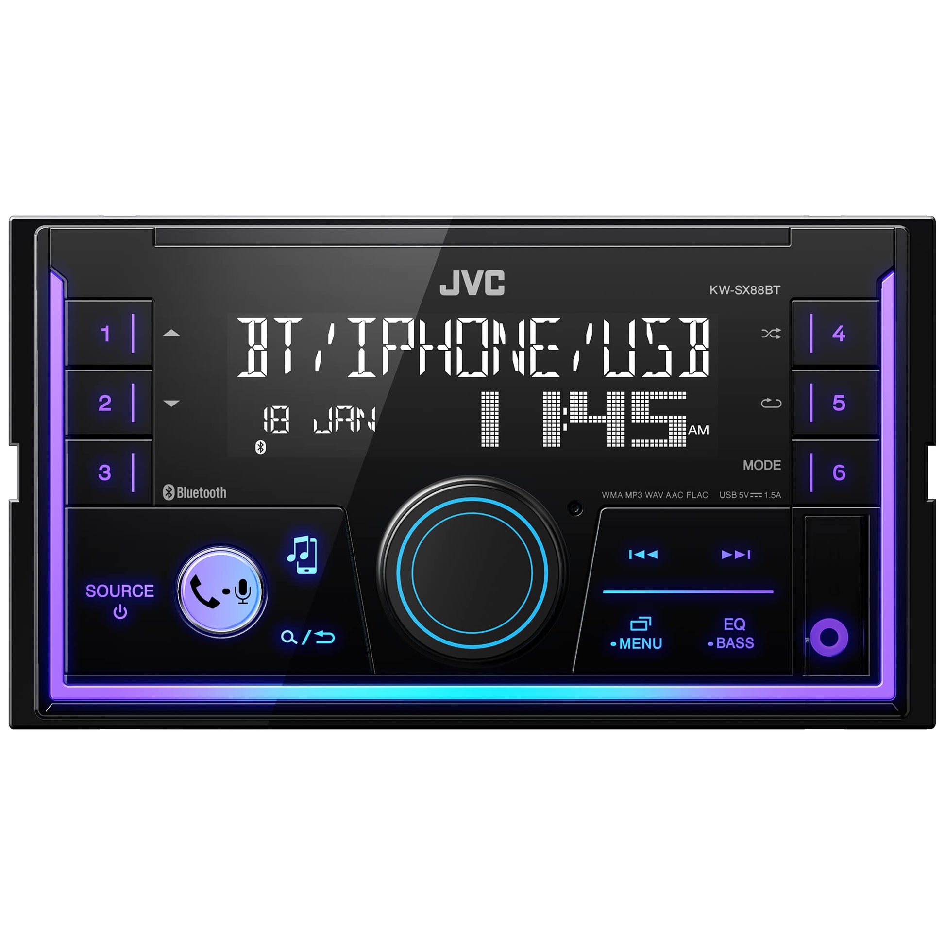 JVC Single DIN Car Stereo Receiver