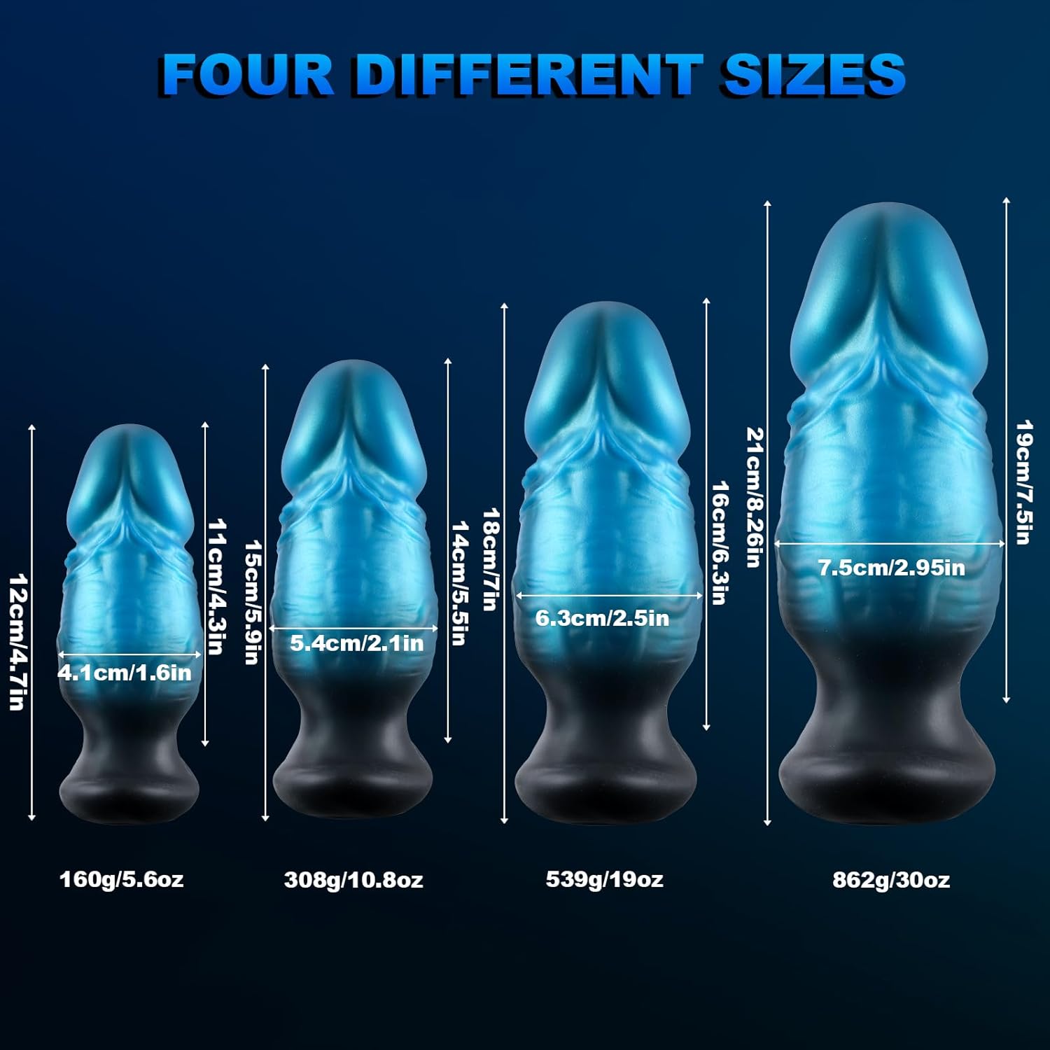 Fantasy Monster Dildo, Butt Plug Anal Toys, Realistic Anal Dildo Prostate Dildos, Wearable Anal Plug Fantasy Silicone Buttplug with T Base, Soft Anal Trainer Stretcher Dilator for Women Men Couples