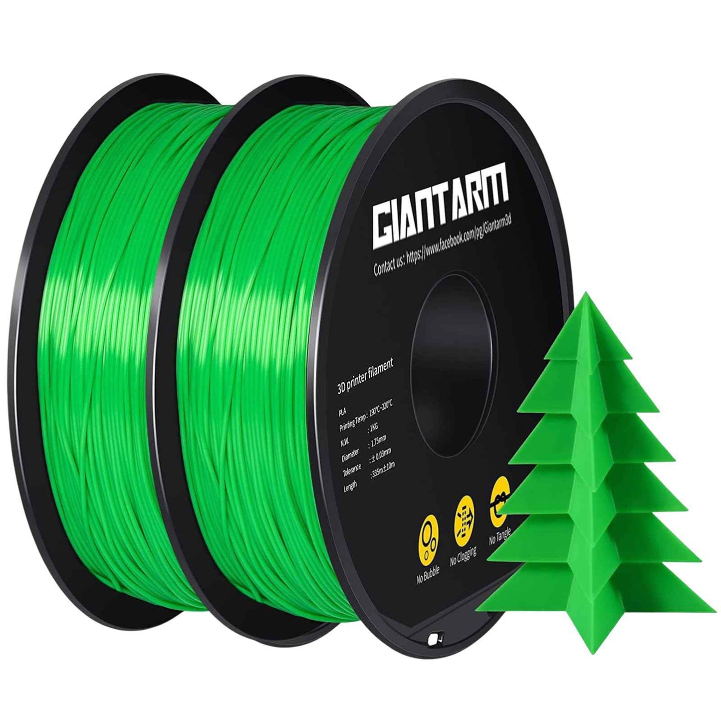GIANTARM 3D Printer PLA Filament, Glitter Blue Filament, 1.75mm Dimensional Accuracy +/-0.03mm, 1080 Feet per Roll, Vacuum Packaging, for Most 3D FDM Printer