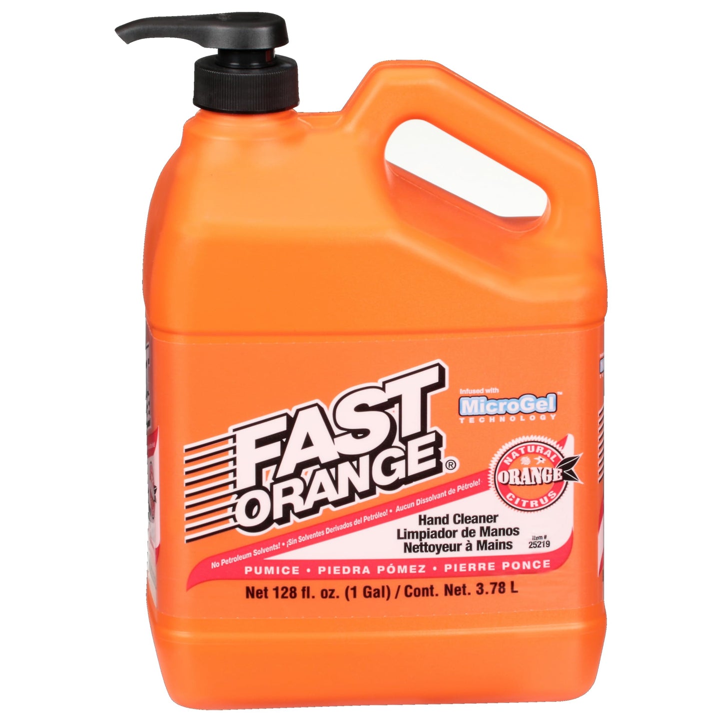 Permatex 25219-4PK Fast Orange Pumice Lotion Hand Cleaner with Pump, Smoothening, 1 Gallon (Pack of 4)