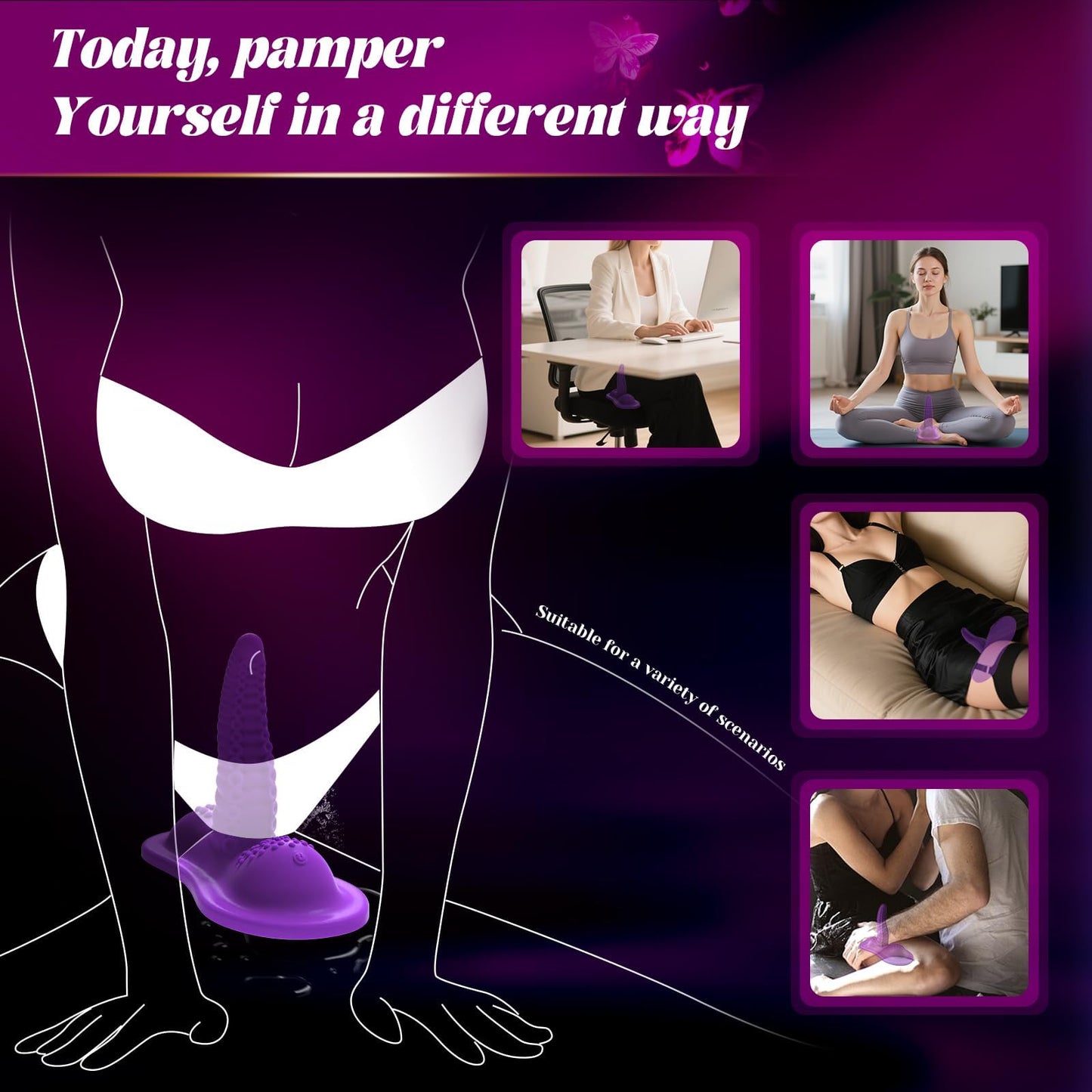Womens Sex Toys 6.5" Insertable Monster Dildos Tentacle Vibrator