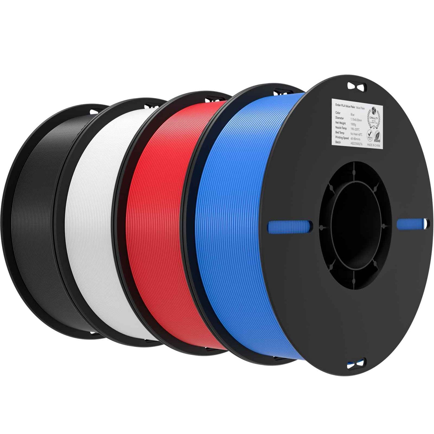 Creality 3D Printer Filament, PLA Filament Bundle for 3D Printing, Ender PLA Filament No-Tangling, Strong Bonding & Overhang Performance, Accuracy +/- 0.02mm