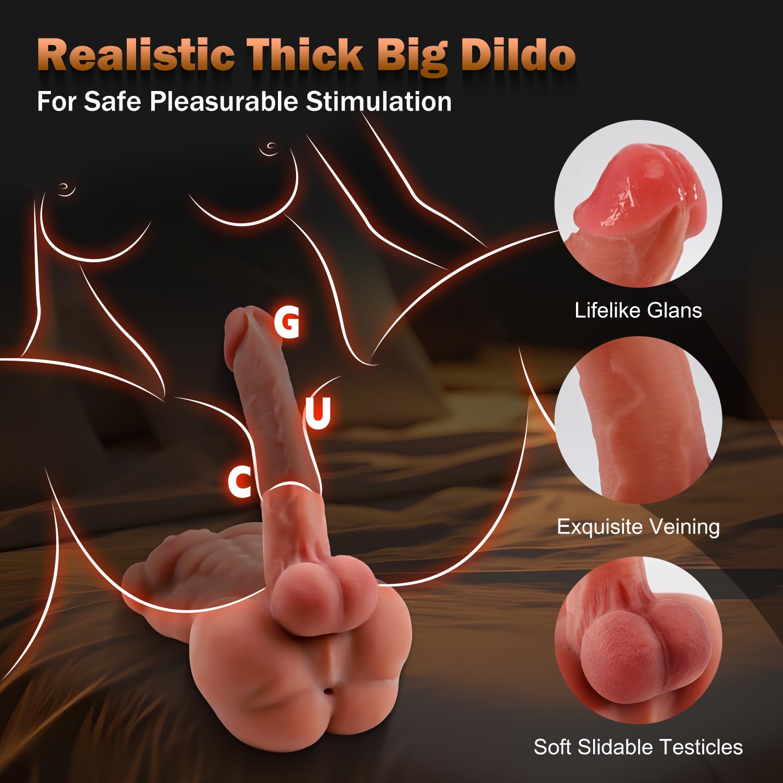 Male Sex Doll with Huge Flexible Dildo - 4.8LB Realistic Muscular Torso Sex Dolls with 7.7in Dildo for Women Masturbation, Tight Anal for Mens Gay Sex Toys, Unisex Masturbator for Female Male Couples