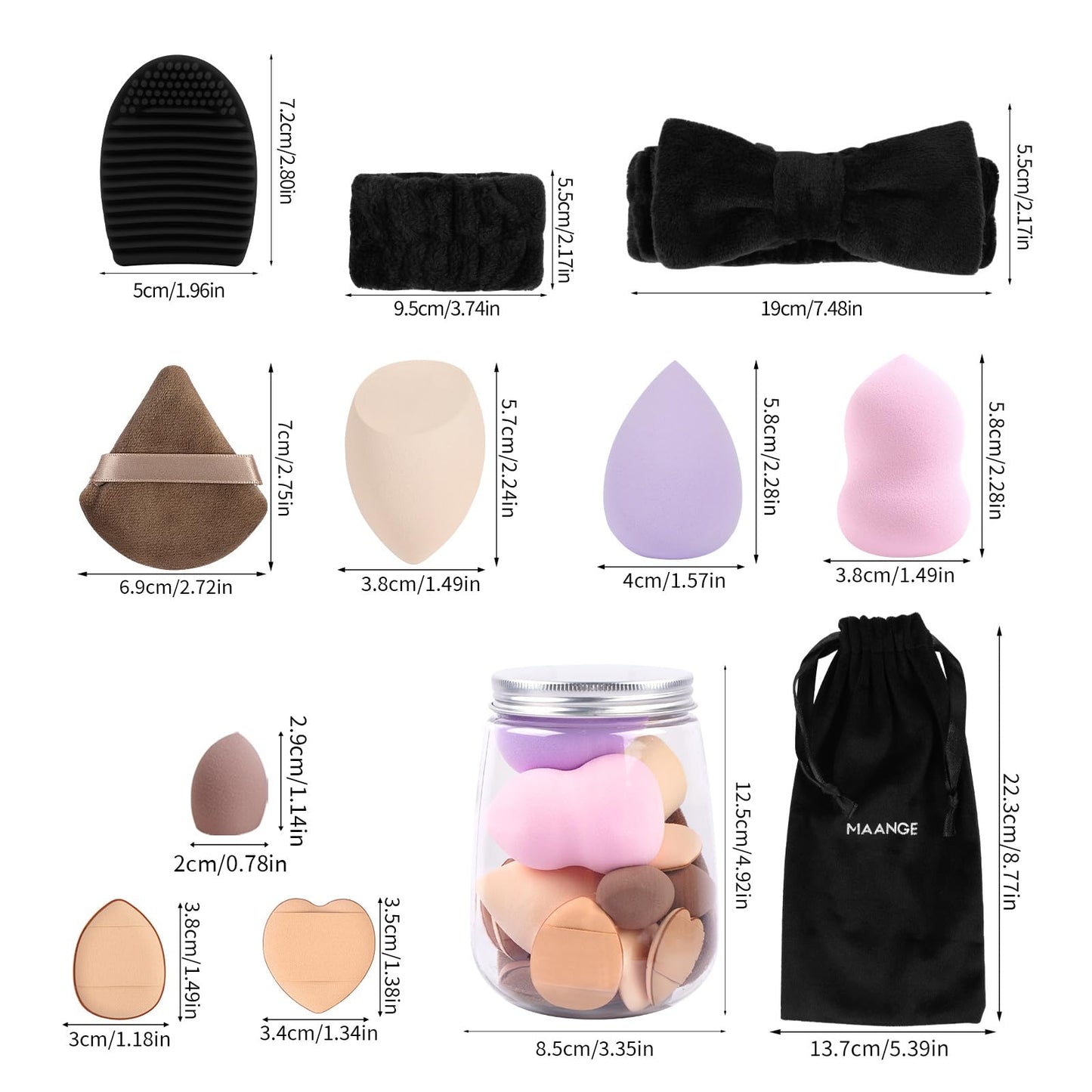 MAANGE Makeup Brushes 51 Pcs Makeup Kit