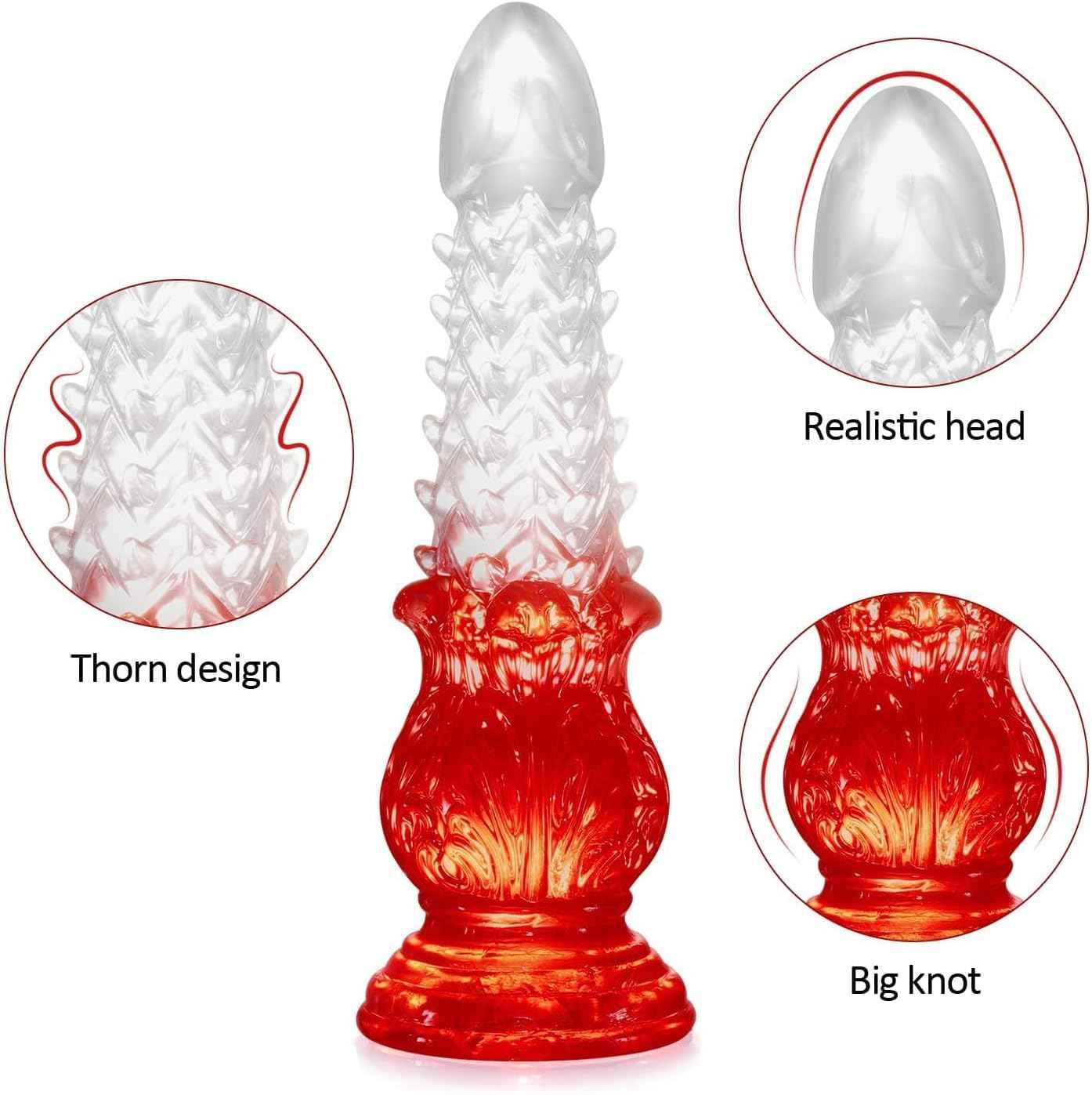 9.2 in Big Fantasy Dildo,Knot Dildo with Suction Cup,Adult Sex Toy for Women Men and Couples