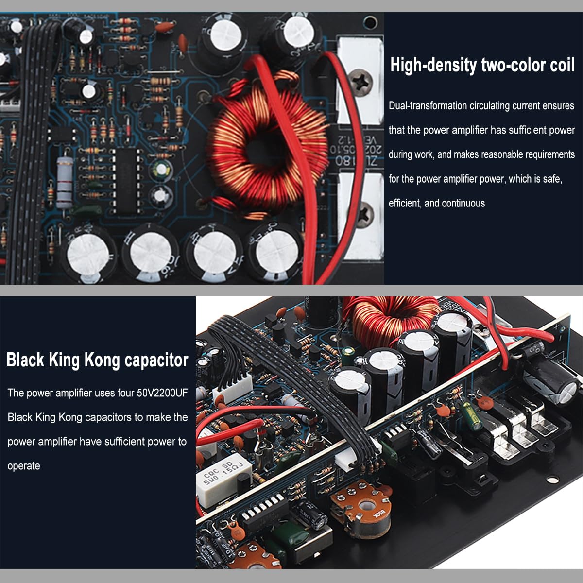DriSentri Car Amp Board, Car Audio Amplifier Board, 1000W High Power Amplifier Amp Board Powerful Bass Sub woofer Board 12V