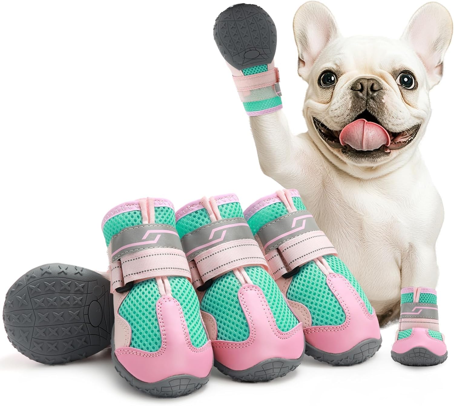 Aokown Dog Shoes for Small Dogs, Medium Large Dog Boots for Winter Snow, Hot Pavement, Dog Booties & Paw Protectors,A1711