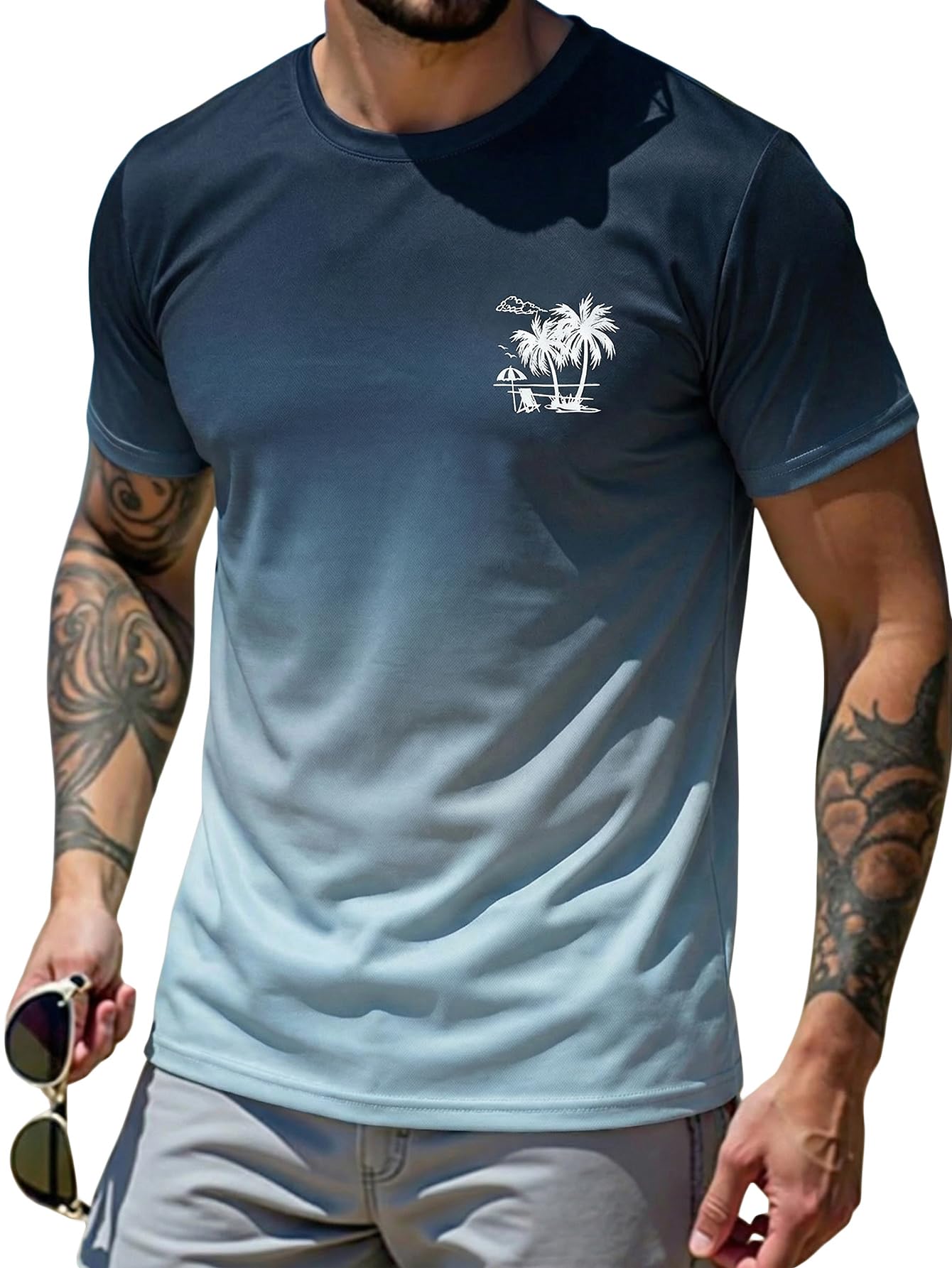 SOLY HUX Men's Short Sleeve Graphic Tees Summer Crewneck Top Shirt Beach Vacation T-Shirts