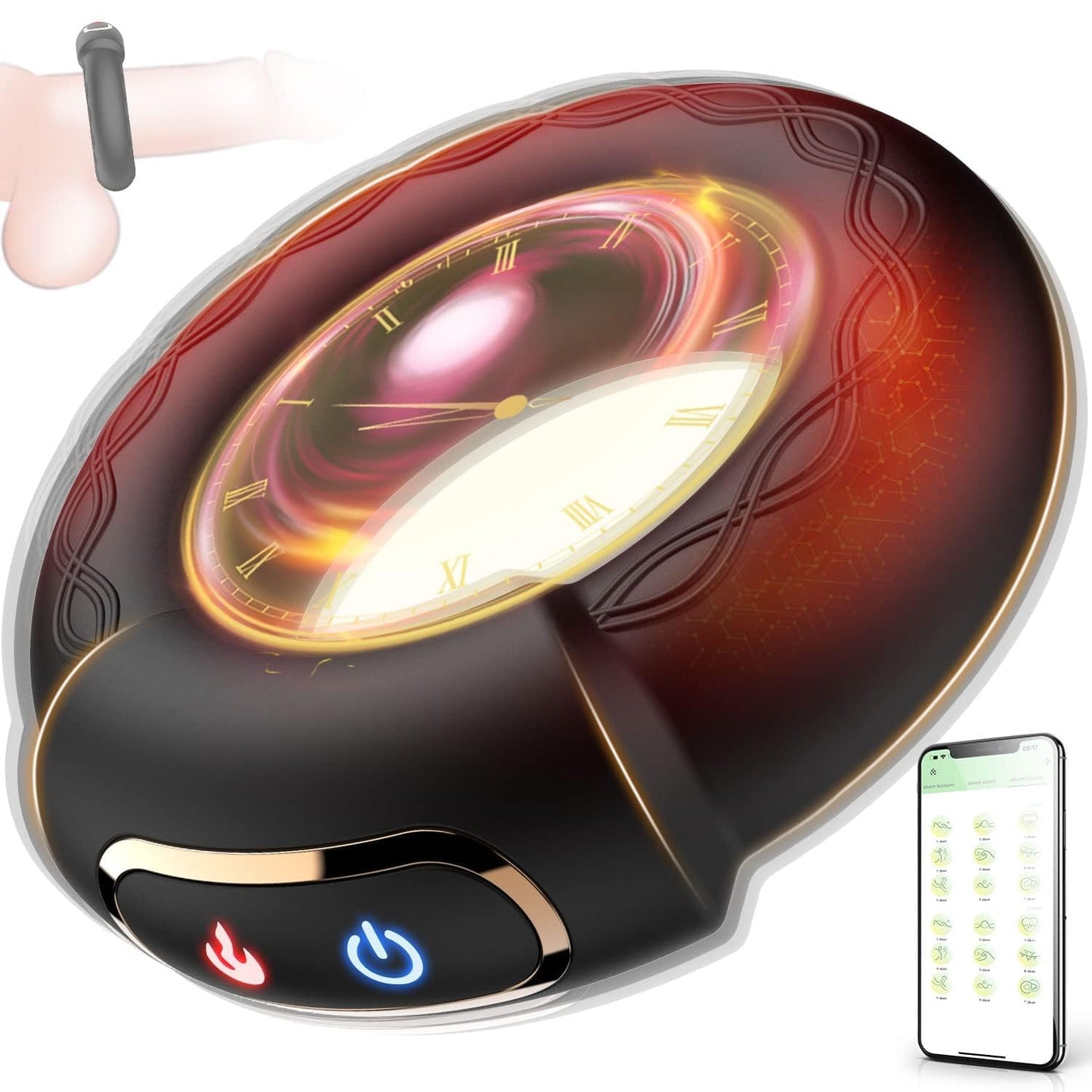 Vibrating Cock Ring, 10 Vibrations with Heating Luxonia Penis Ring Vibrator Sex Toys for Men, Adult Toys Vibrating Penis Ring Male Sex Toys