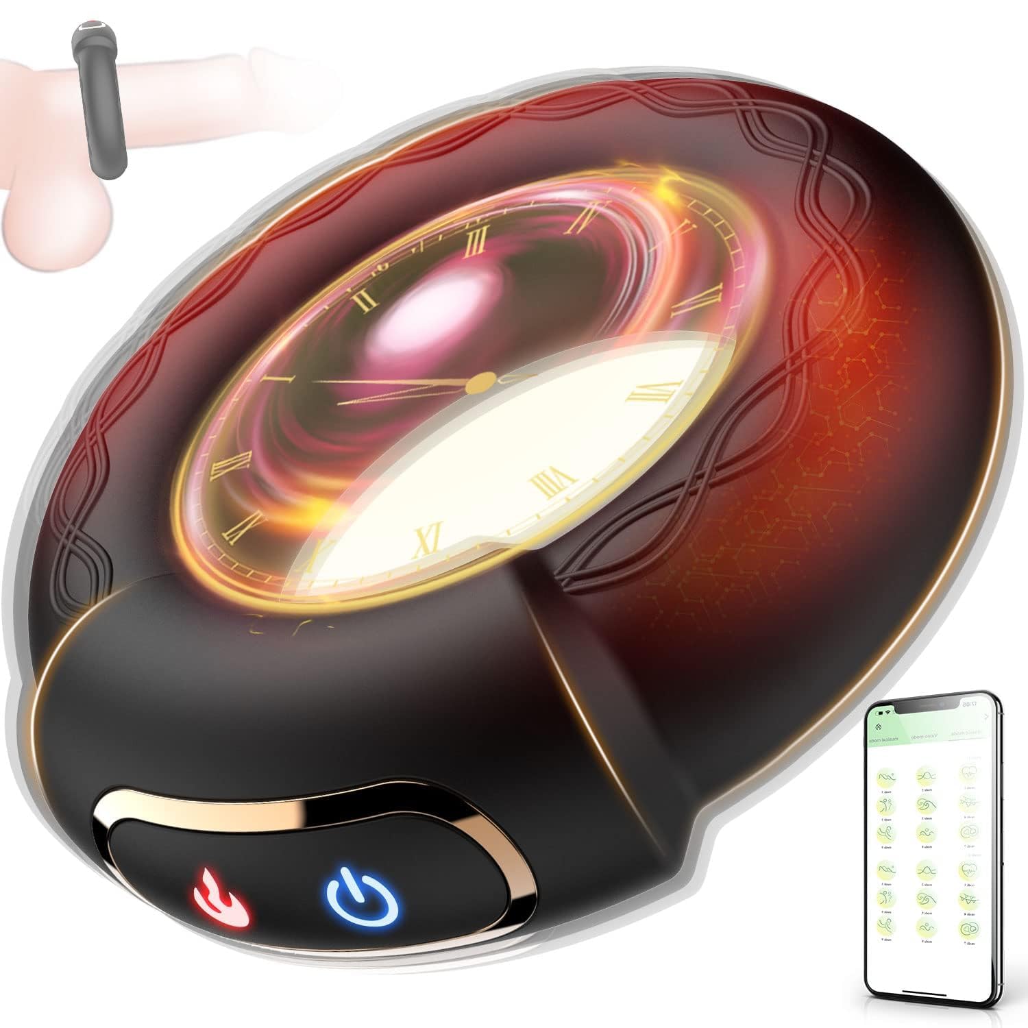 Vibrating Cock Ring, 10 Vibrations with Heating Luxonia Penis Ring Vibrator Sex Toys for Men, Adult Toys Vibrating Penis Ring Male Sex Toys