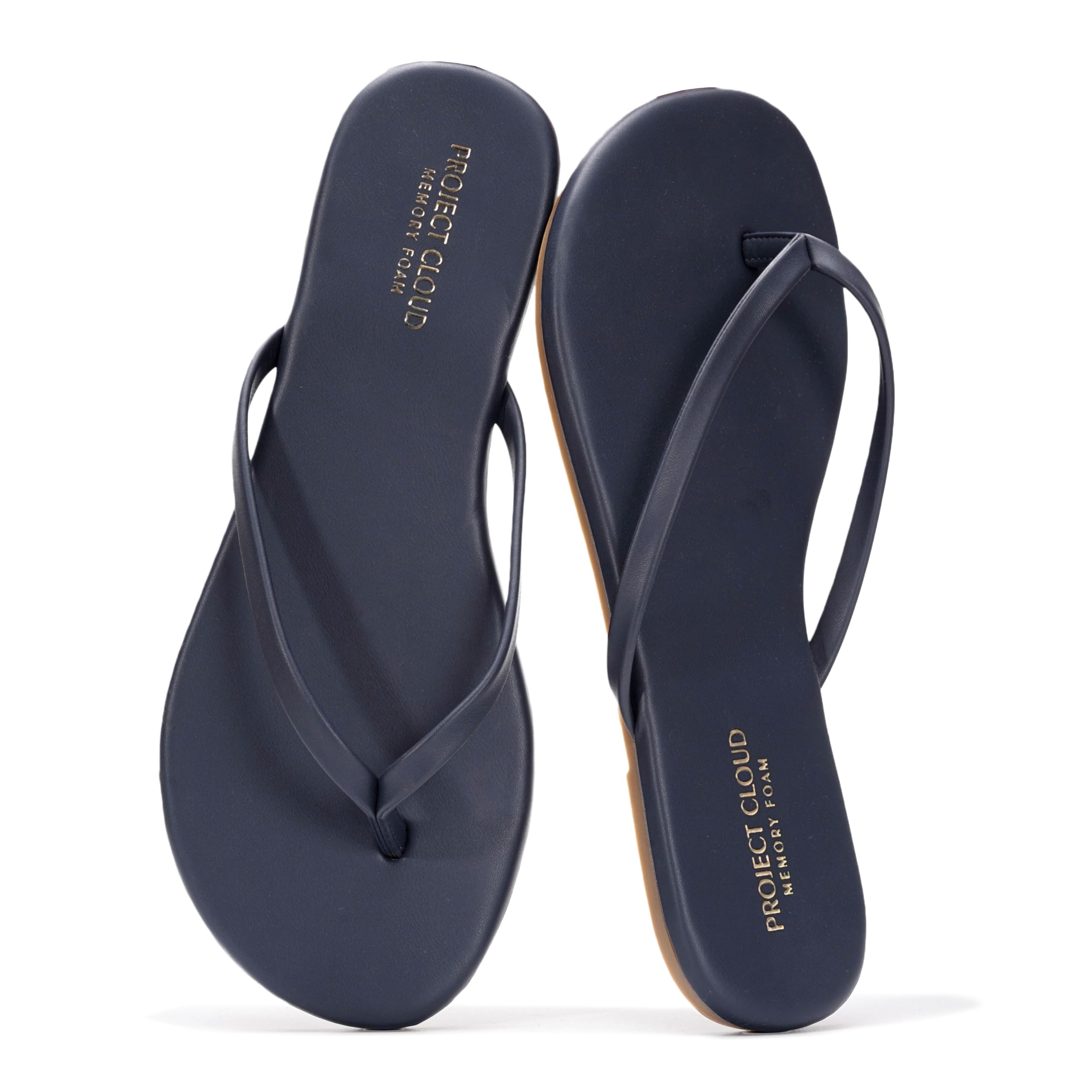 Project Cloud Flip Flops for Women Footwear- Lightweight and Memory Foam Insole Sandals for Women 2026 - Durable Non-Slip Beach Essentials Flats for Women Sandals (Foundations)