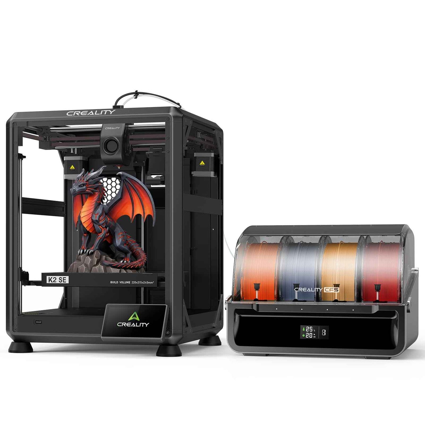 Creality K2 SE 3D Printer, 500mm/s High-Speed Printing, Support Multi Color 3D Printing Needs CFS, Solid Metal Build, Auto Leveling