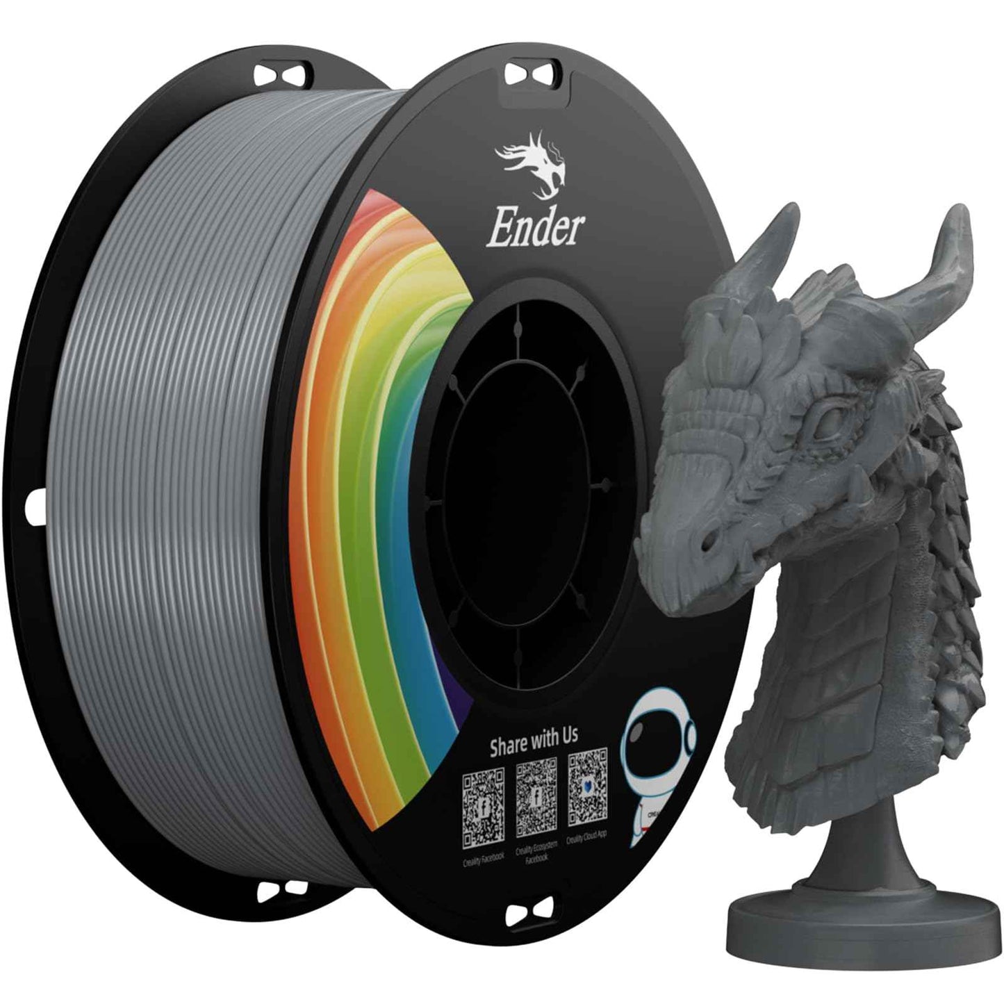 Creality 3D Printer Filament, PLA Filament Bundle for 3D Printing, Ender PLA Filament No-Tangling, Strong Bonding & Overhang Performance, Accuracy +/- 0.02mm