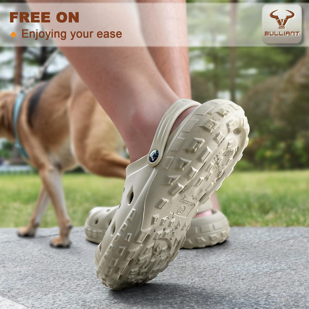 BULLIANT Men Clogs,Comfortable Mules Sandals for Men Women Cushioned Footbed Arch Support-EVA Ligthweight