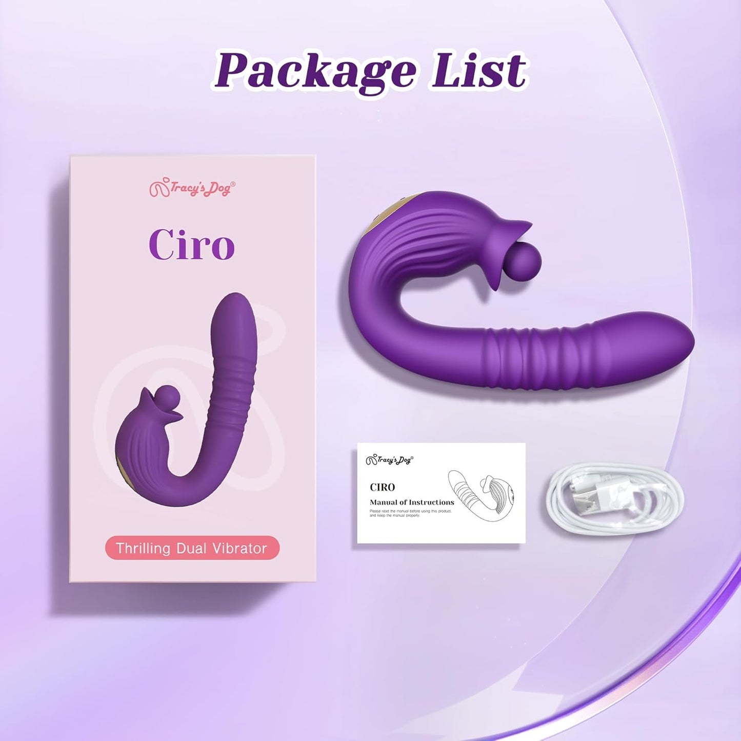 Tracy's Dog Ciro G-Spot Vibrator Multi-Function Thrusting Sex Toy