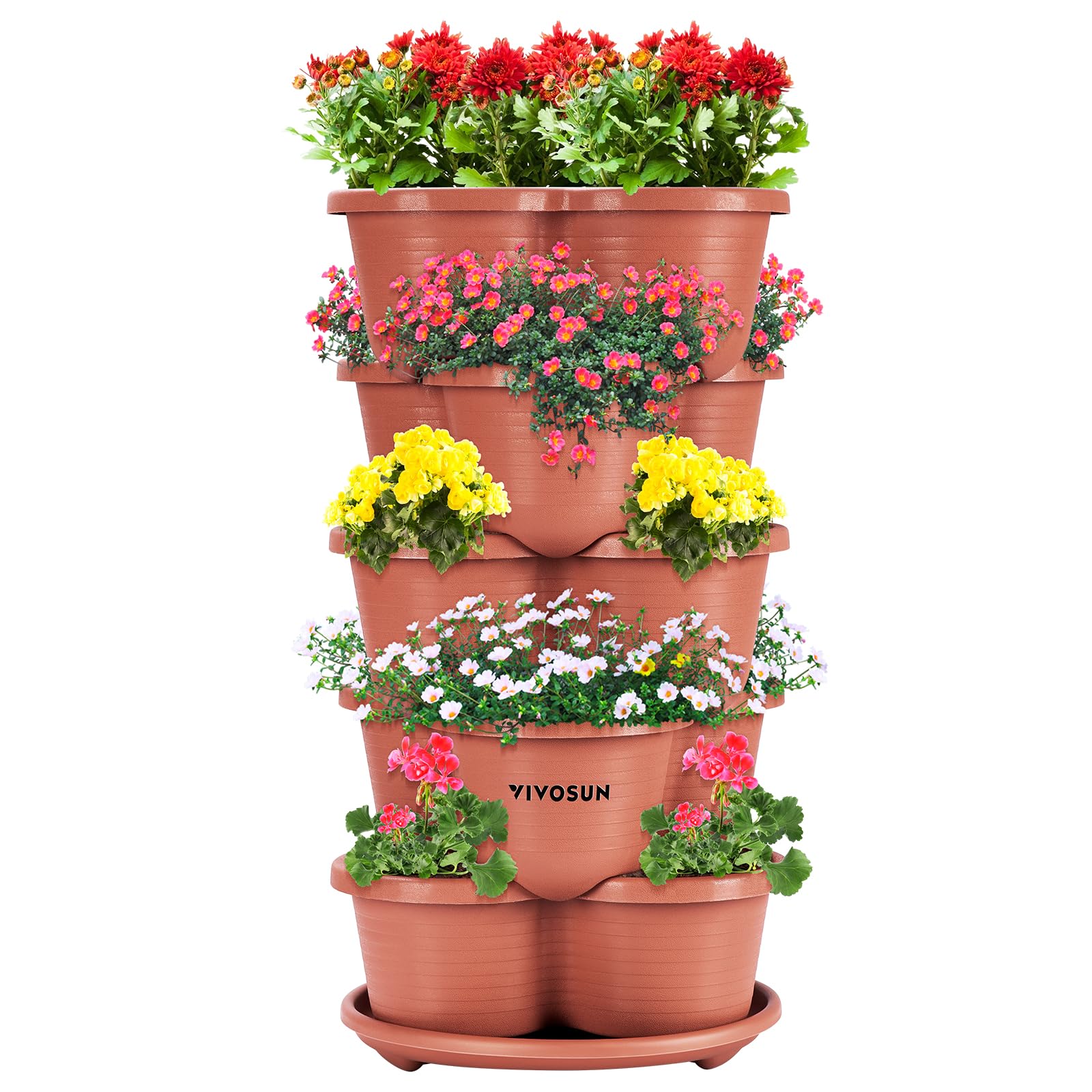 VIVOSUN 5 Tier Vertical Gardening Stackable Planter