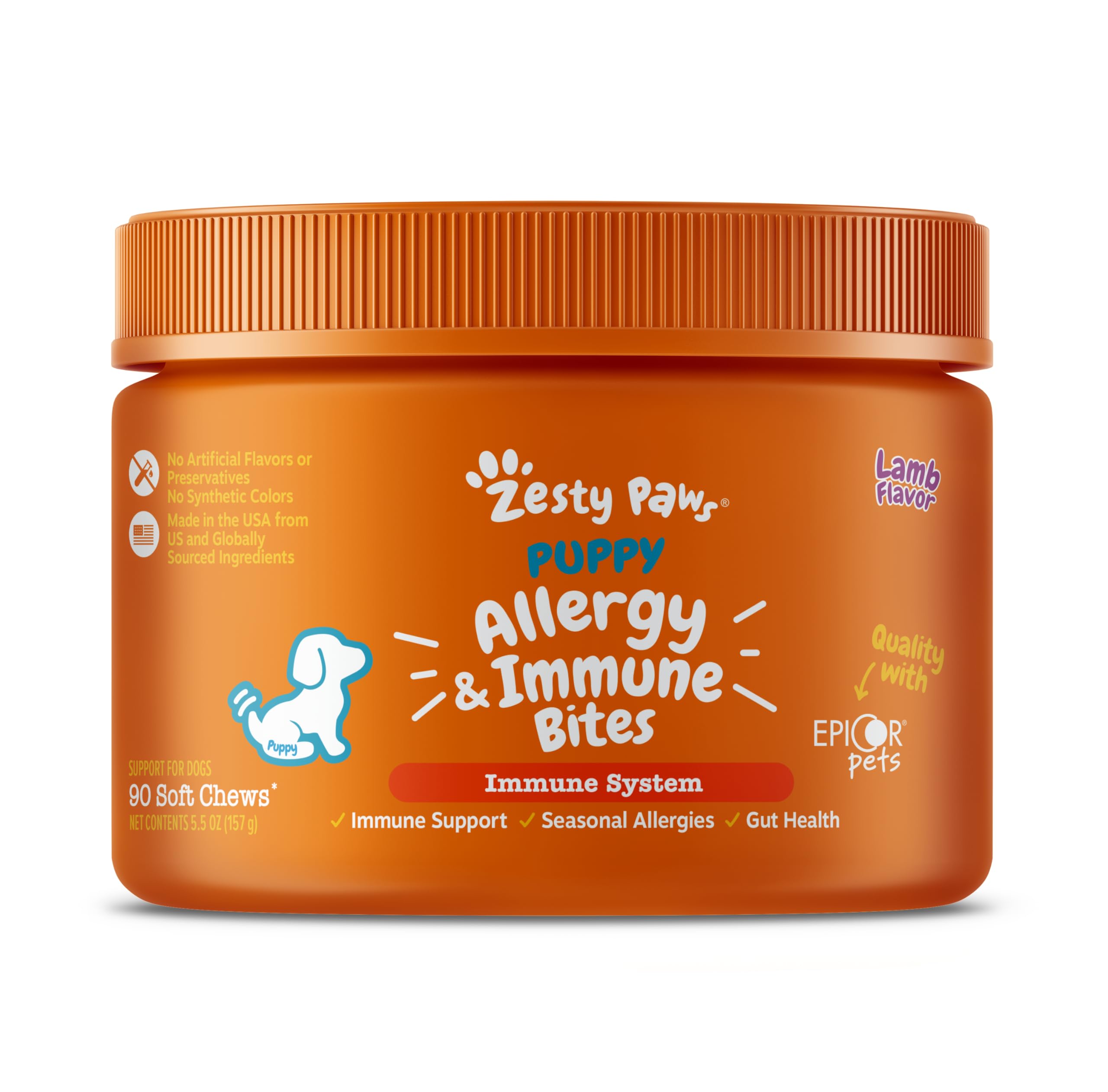 Zesty Paws Dog Allergy Relief- Dog Itching Skin Relief- Dog Probiotics for Itchy Skin and Itchy Ears- Dog Allergy Paw Relief- Dog Allergy Chews- Dog Itch Relief - Dog Skin Allergy Relief