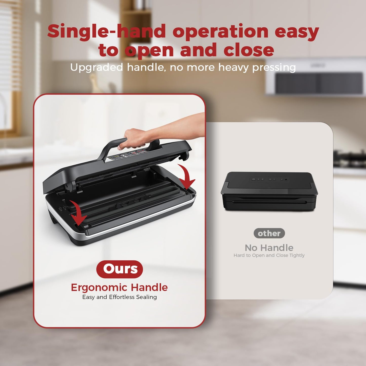 Vacuum Sealer for Food, 10 Modes 95KPa vacuum sealer for Wet/Dry Food, Automatic Food Vacuum Sealer Machine with Double Seal Strip