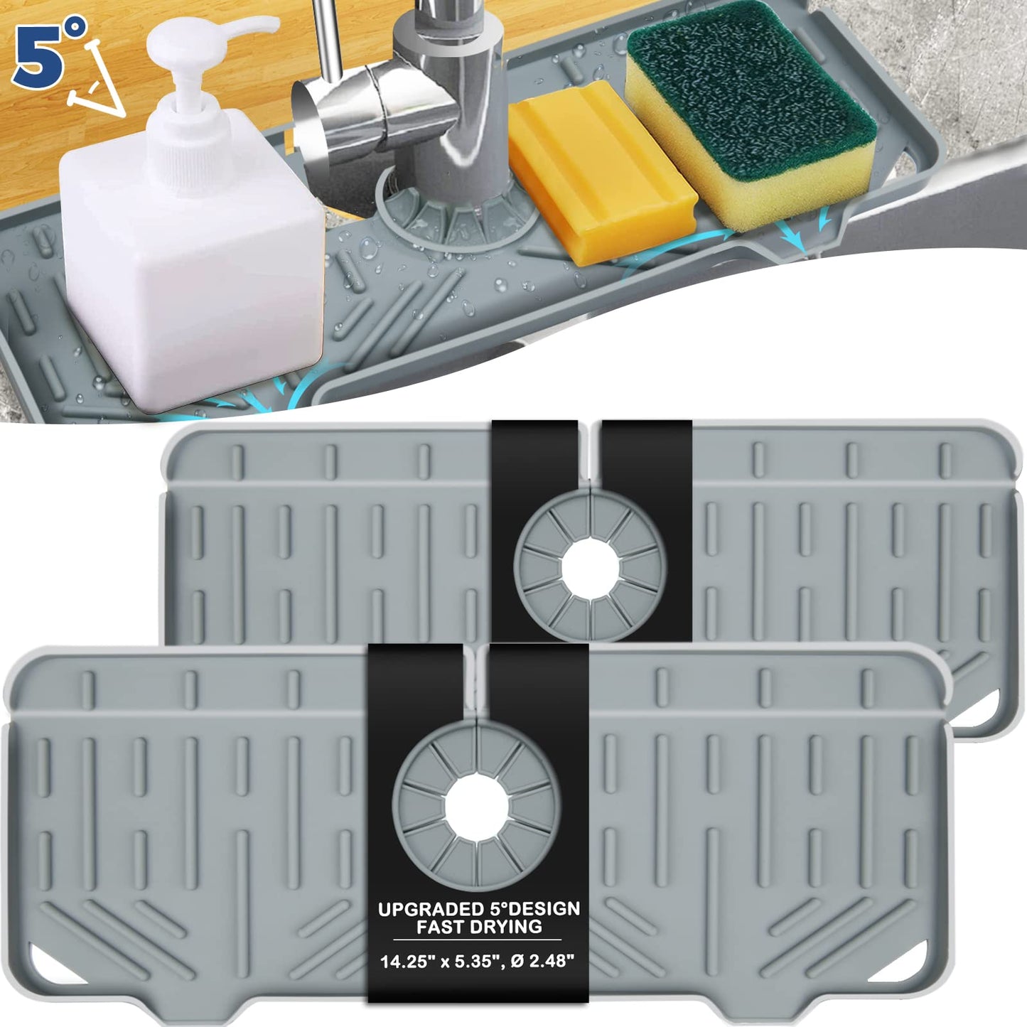 Drying Mats Cleaning Brushes Kitchen Gadgets Silicone Faucet Mat BABA1PHUI-919