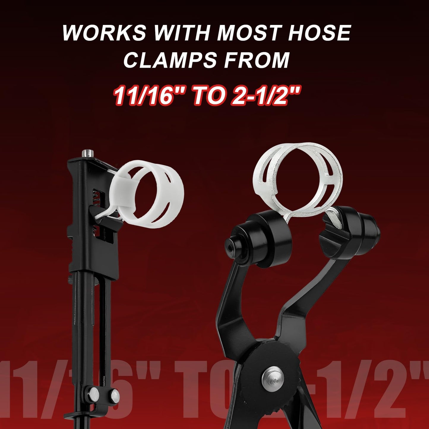16PCS Hose Clamp Pliers, Hose Clamp Removal Tool Kit with Long Reach & Flexible Wire Tools for Fuel, Oil, Coolant, Radiator Hoses and Electrical Disconnect