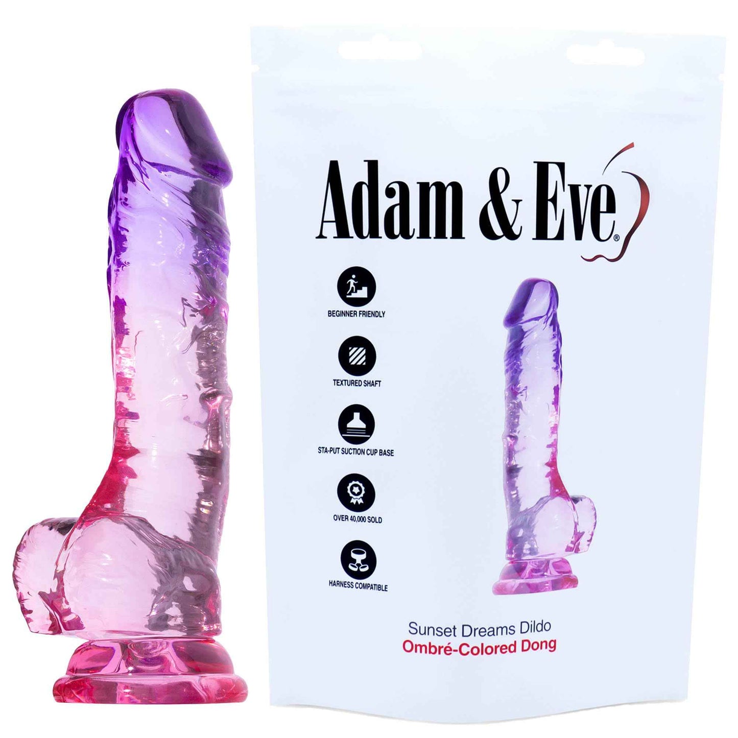 Adam & Eve Realistic Dildo - Premium Sex Gadgets for Women, Suction Cup Base for Personal Pleasure
