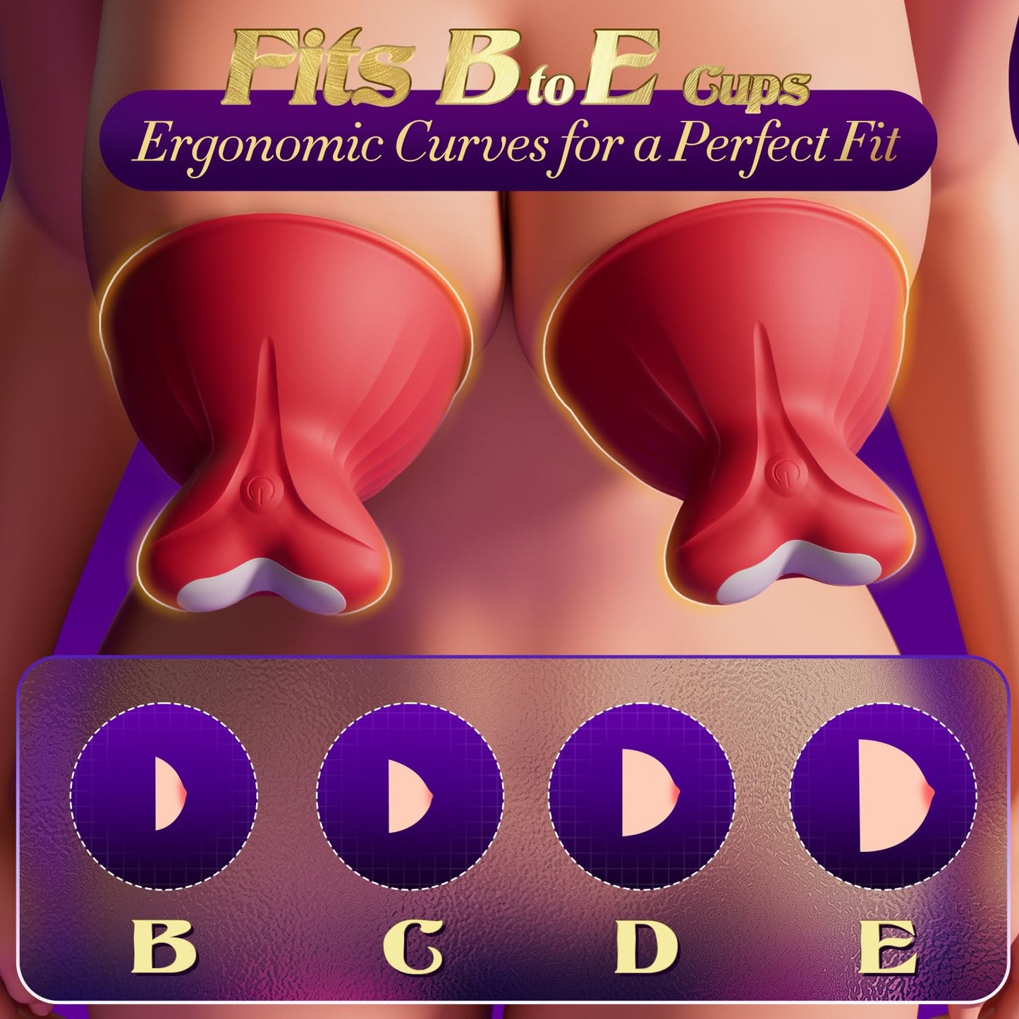 Sex Toys Nipple Vibrator - 5-in-1 Nipple Sucker Toy Stimulator Massager with 7 Rotating Vibrating Modes, Women Wearable Vibrator Vibrating Nipple Clamps Rose Adult Sex Toy for Women Couples Pleasure