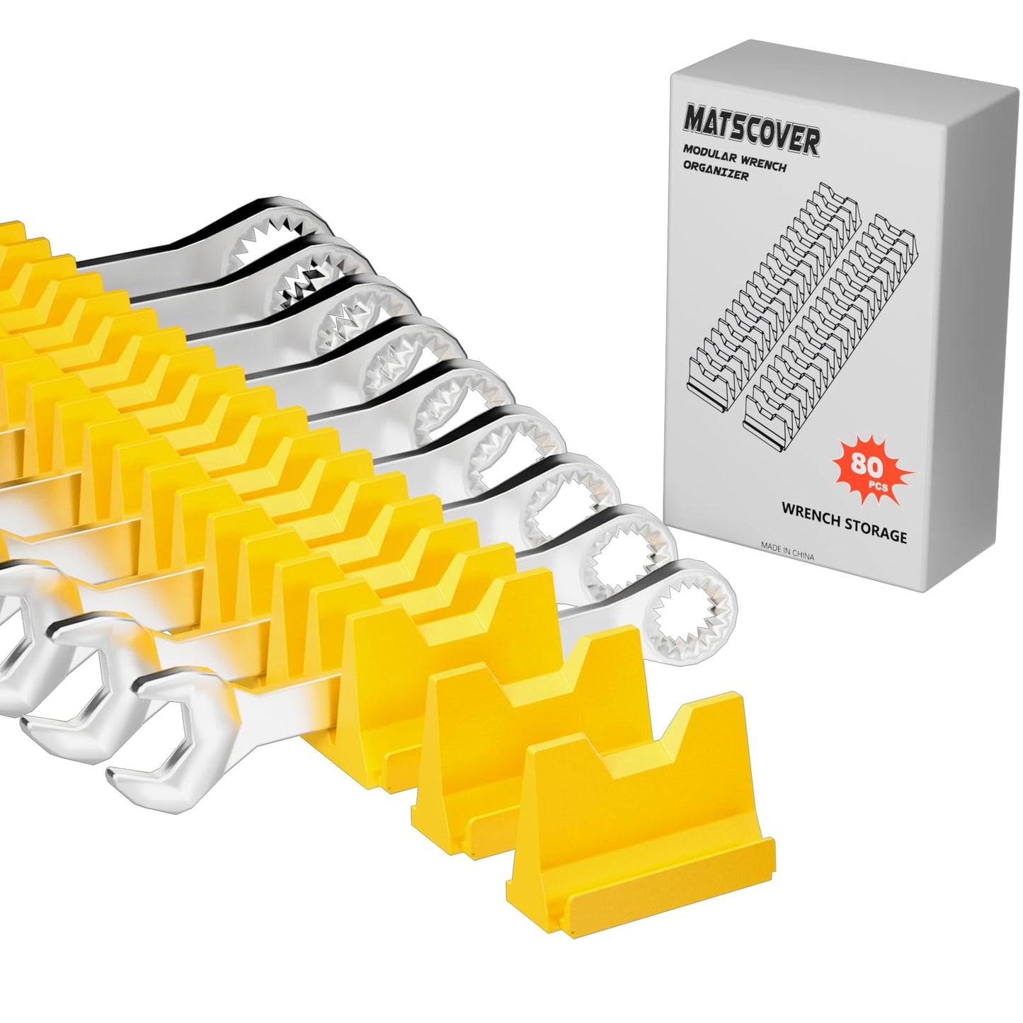 Matscover 40PCS Modular Wrench Organizer