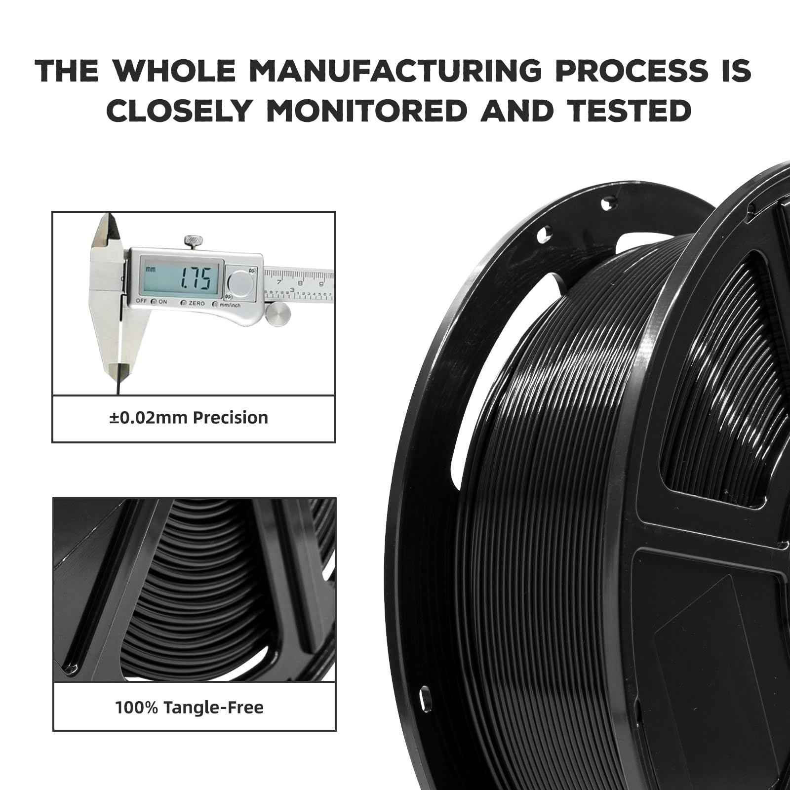 FLASHFORGE Matte PLA Filament 1.75mm +/- 0.02mm, Subdued Matte Surface 3D Printer Filament 1kg (2.2lbs) Spool, Excellent Printing Performance, Easy to Use for Most FDM 3D Printers